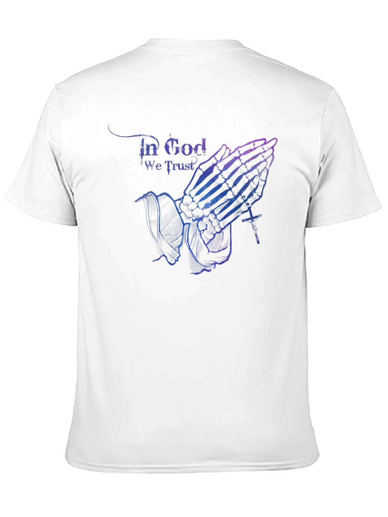 In God We Trust Skeleton Hands Black T-Shirt