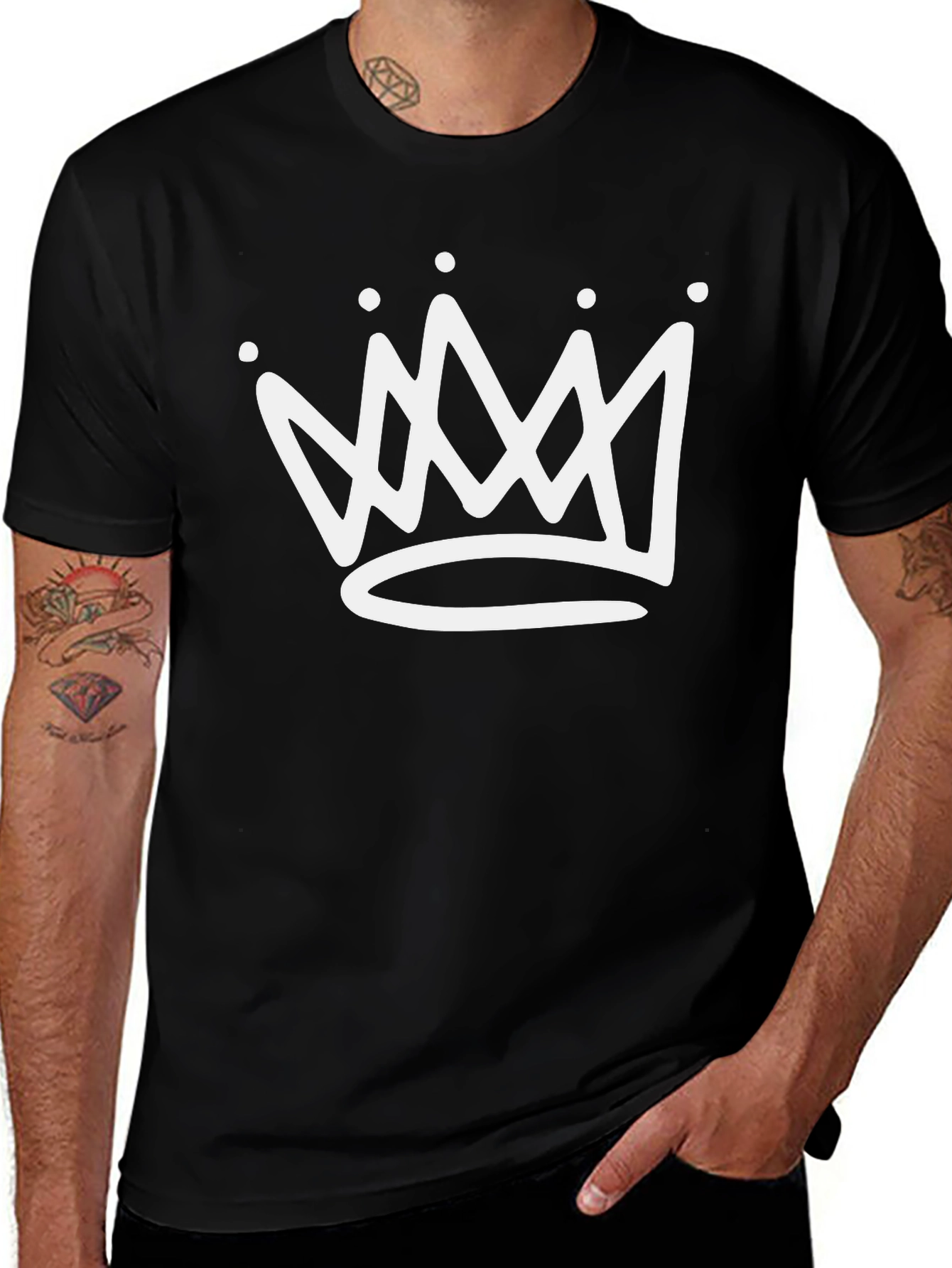 Crown Graphic Tee - Modern Streetwear Shirt