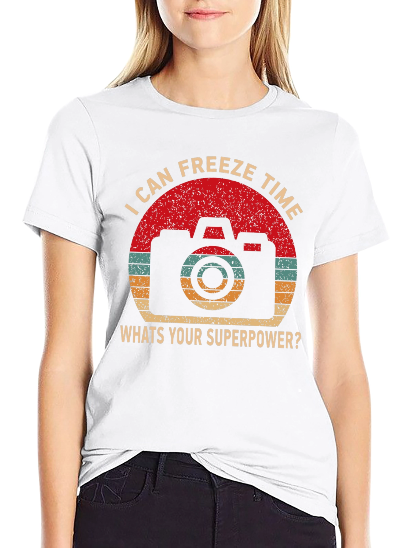 Freeze Time Camera Graphic T-Shirt