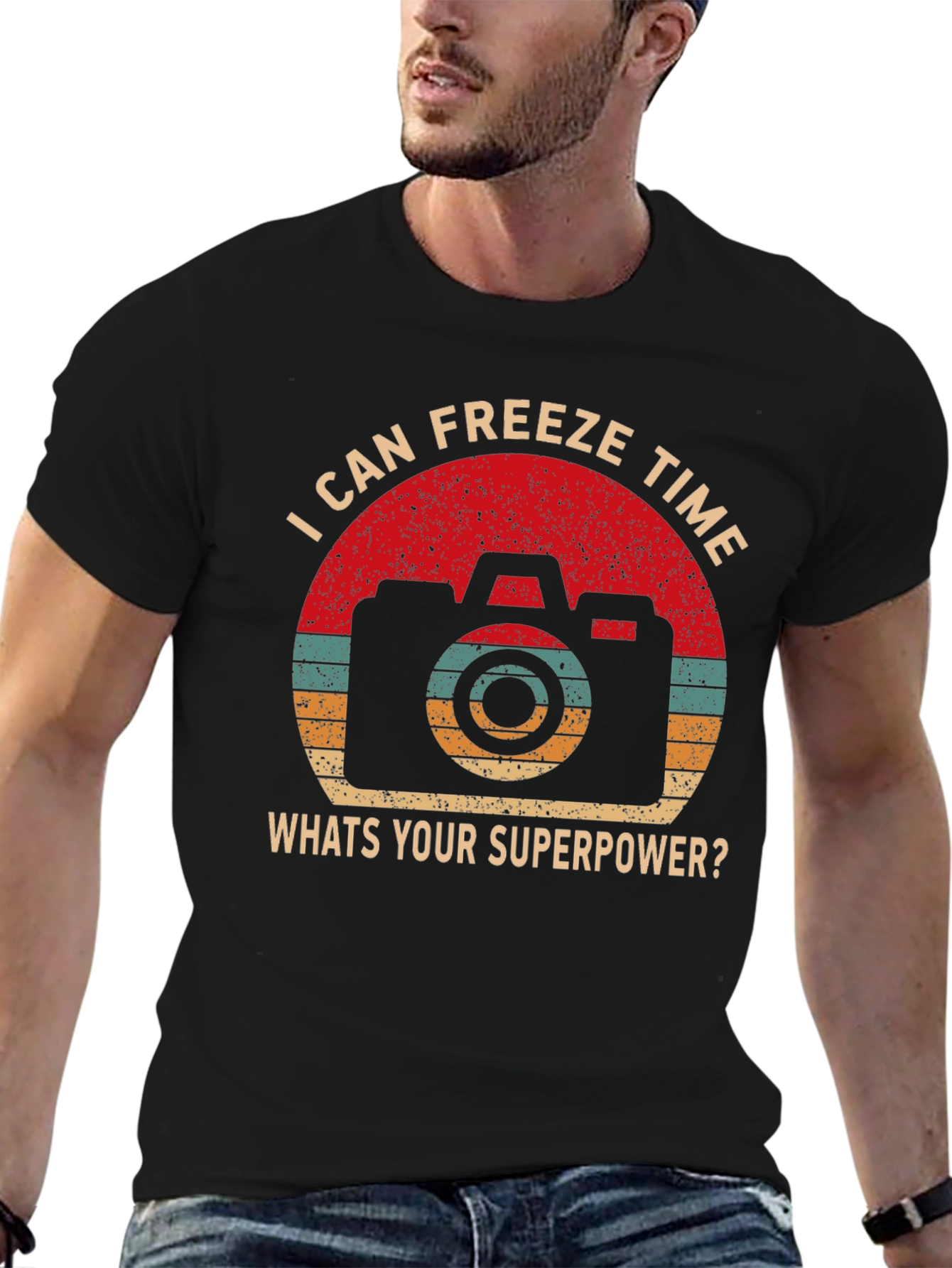 Freeze Time Camera Graphic T-Shirt
