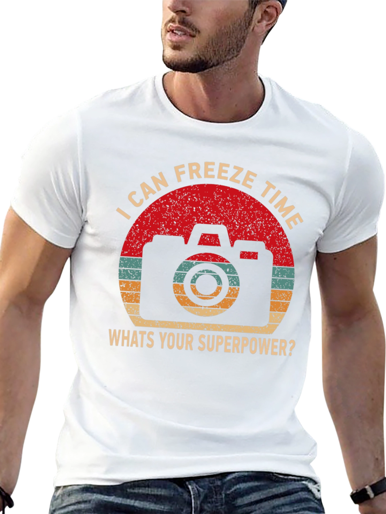 Freeze Time Camera Graphic T-Shirt