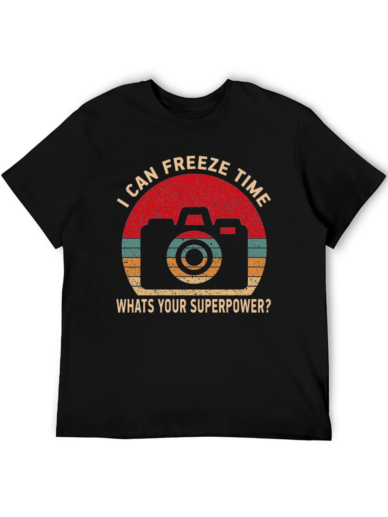 Freeze Time Camera Graphic T-Shirt
