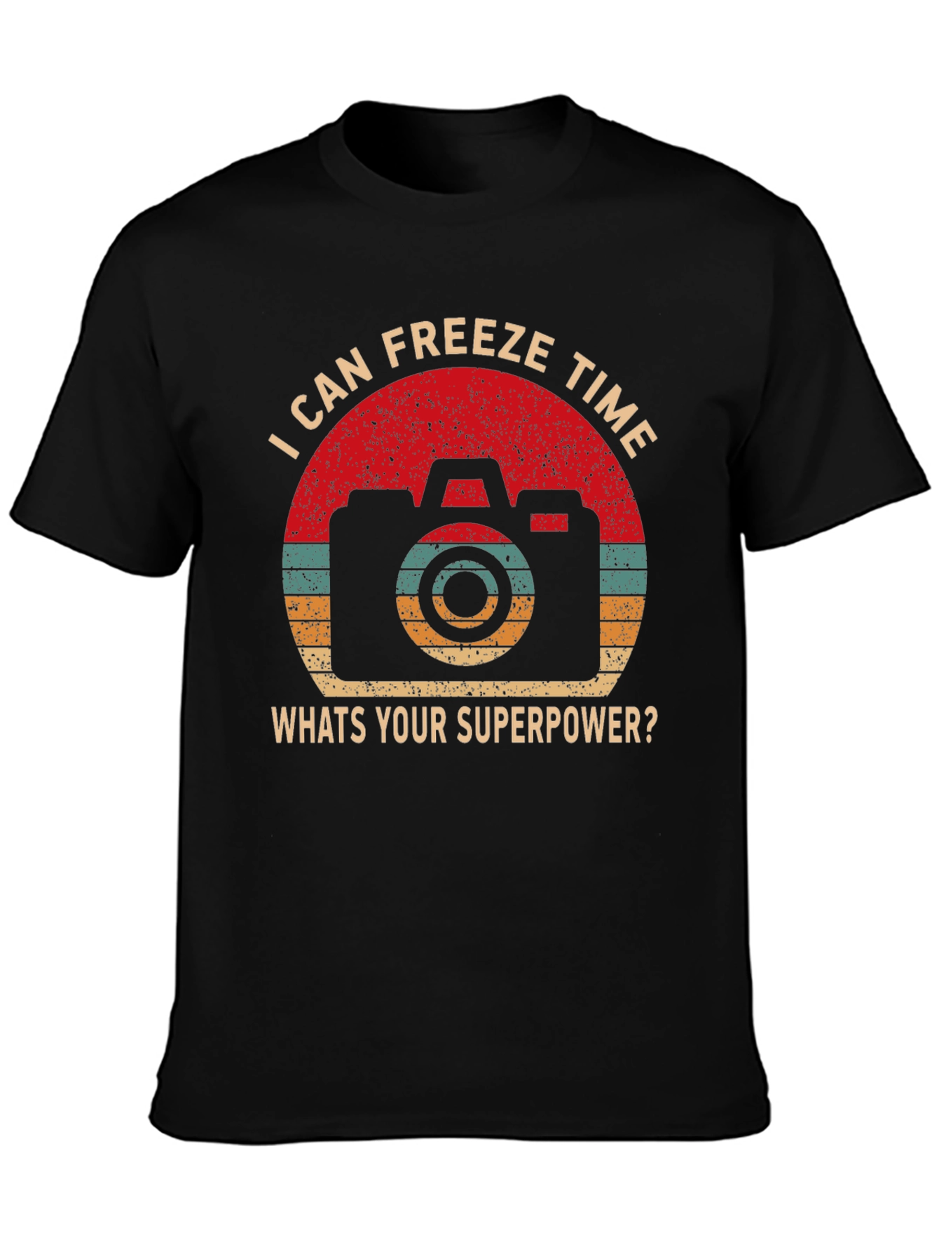 Freeze Time Camera Graphic T-Shirt