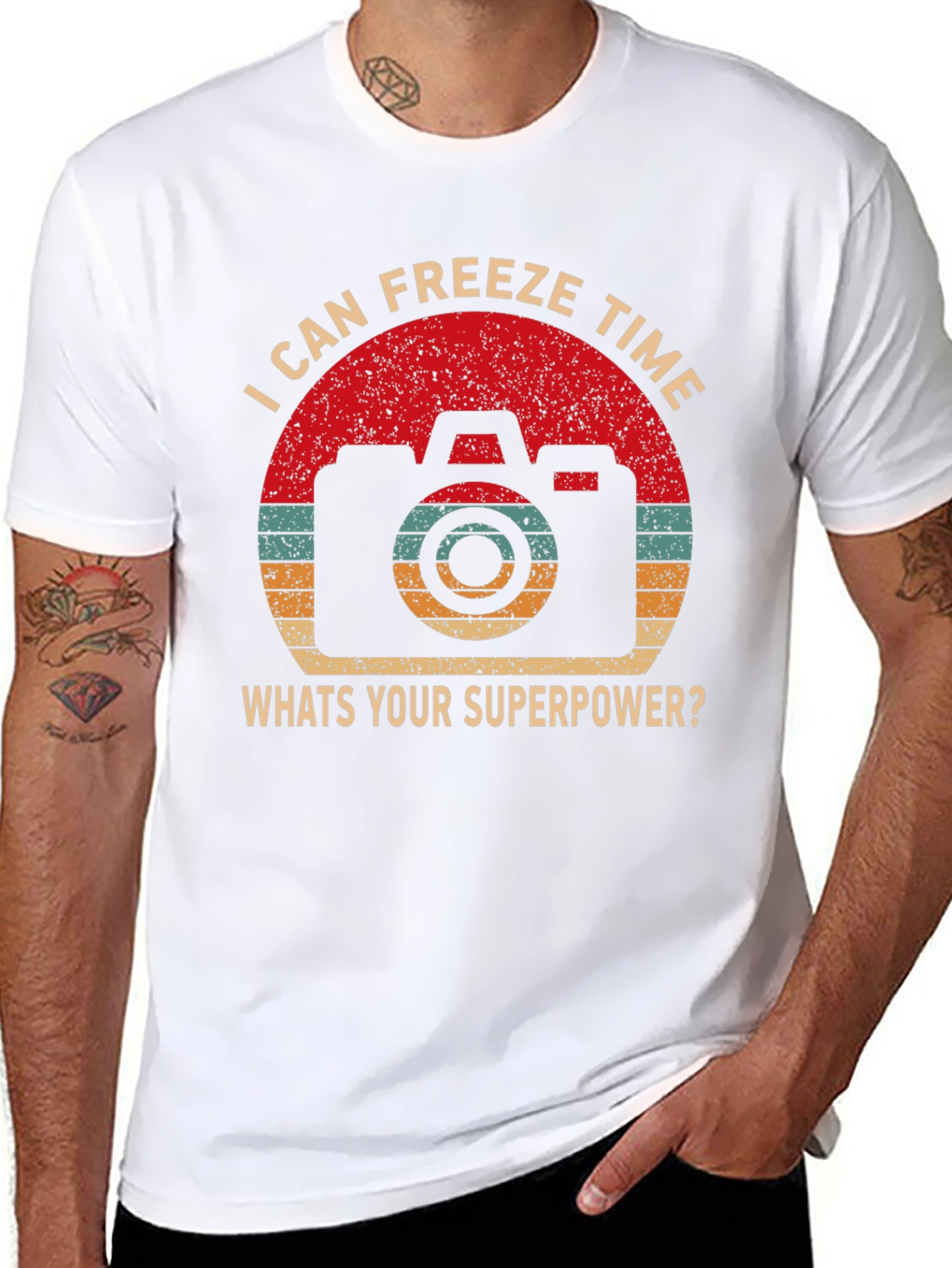 Freeze Time Camera Graphic T-Shirt