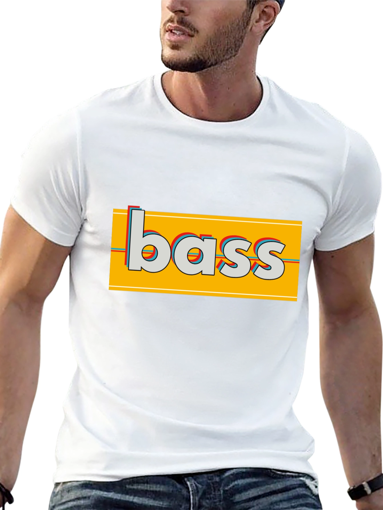 Bass Graphic T-Shirt - Retro Style
