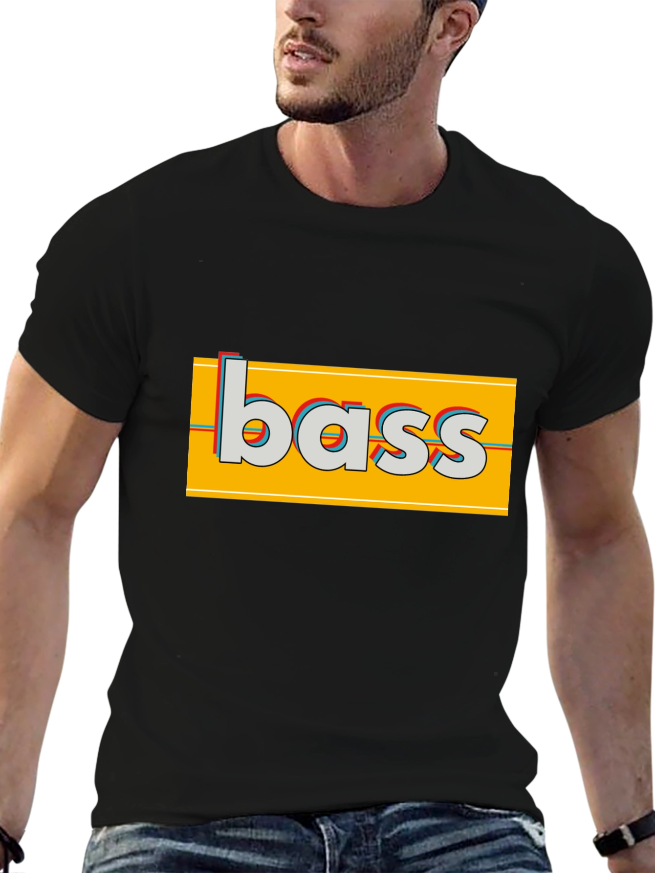 Bass Graphic T-Shirt - Retro Style