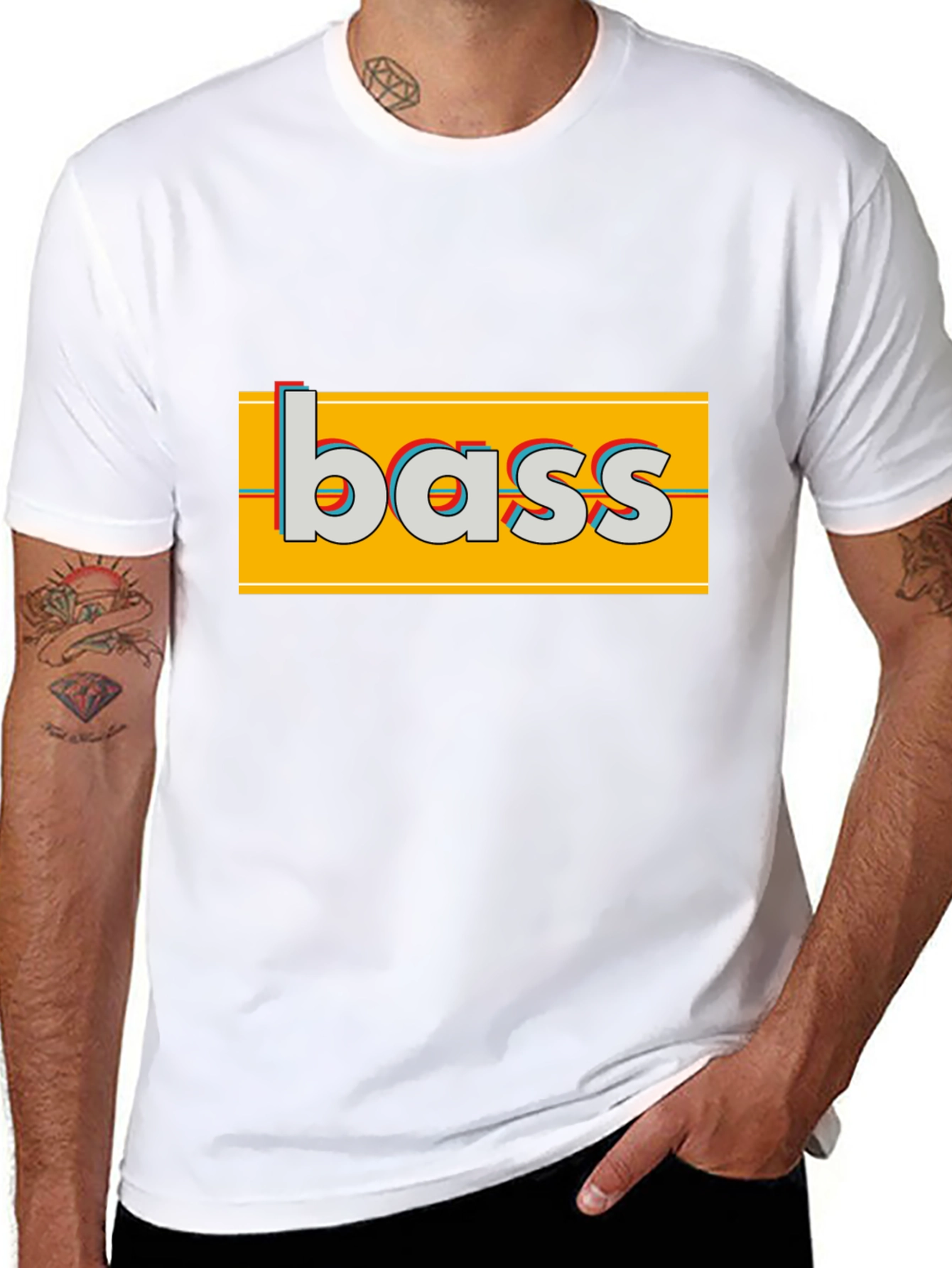 Bass Graphic T-Shirt - Retro Style