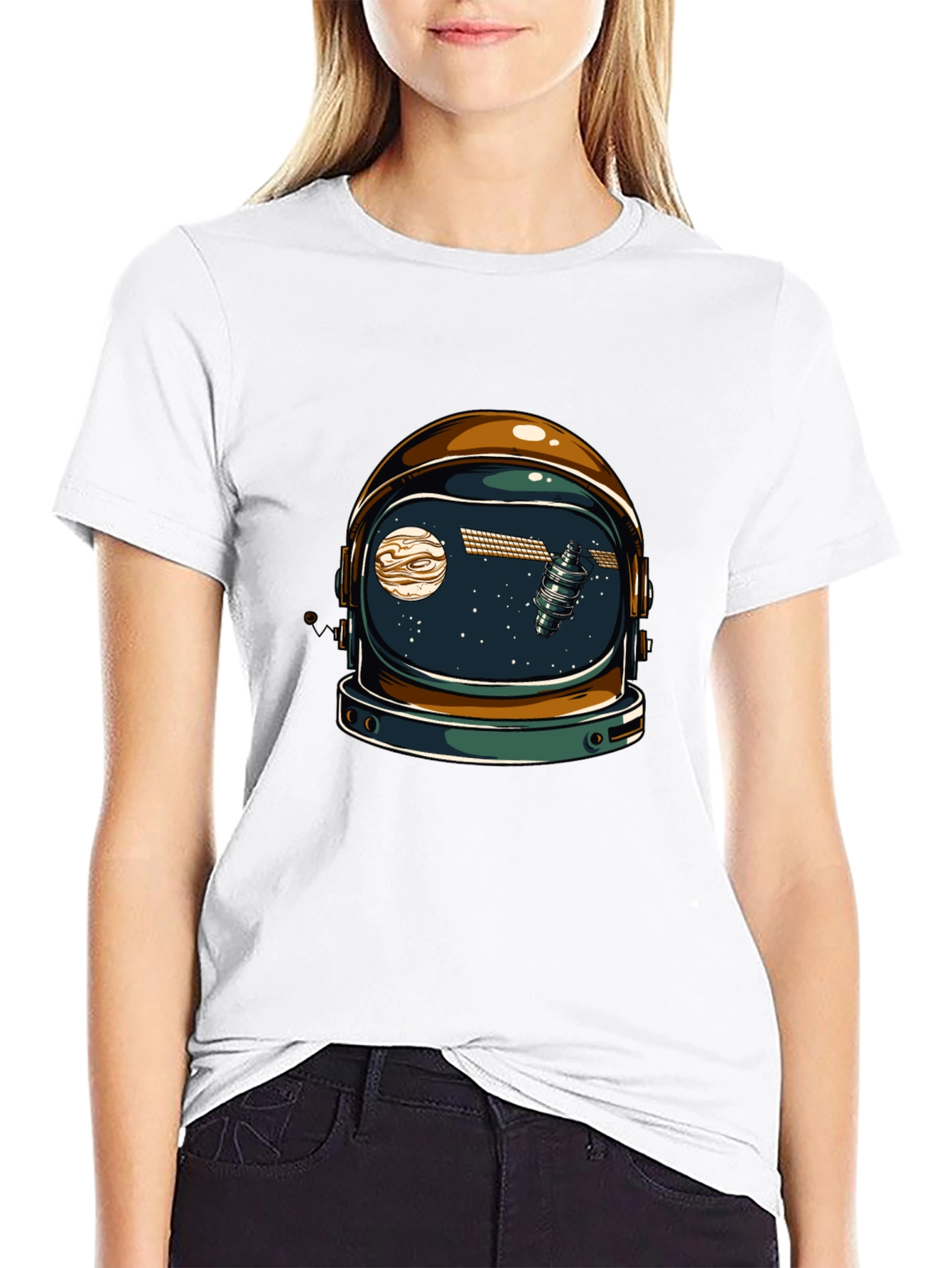 Astronaut Helmet Graphic T-Shirt