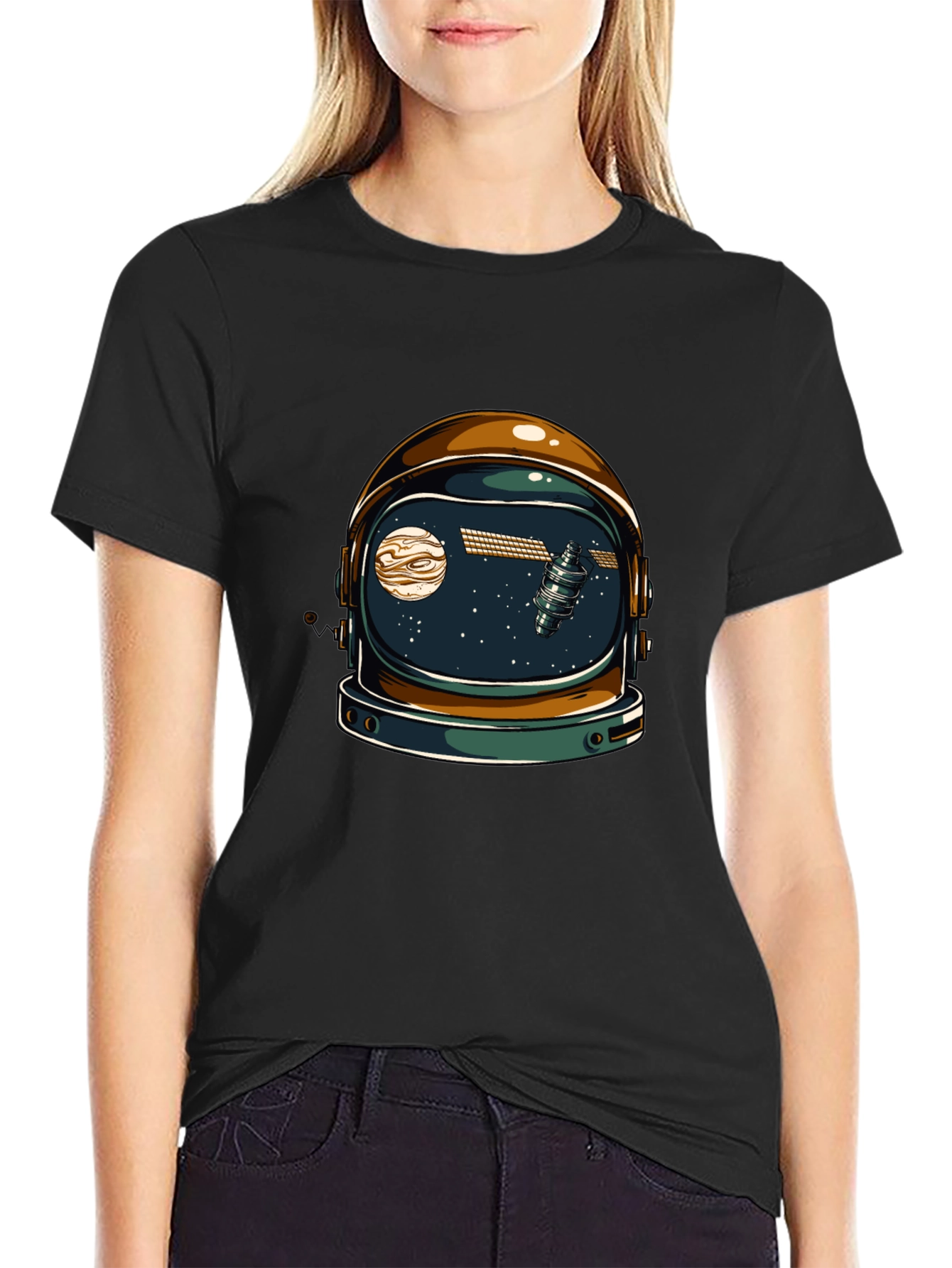 Astronaut Helmet Graphic T-Shirt