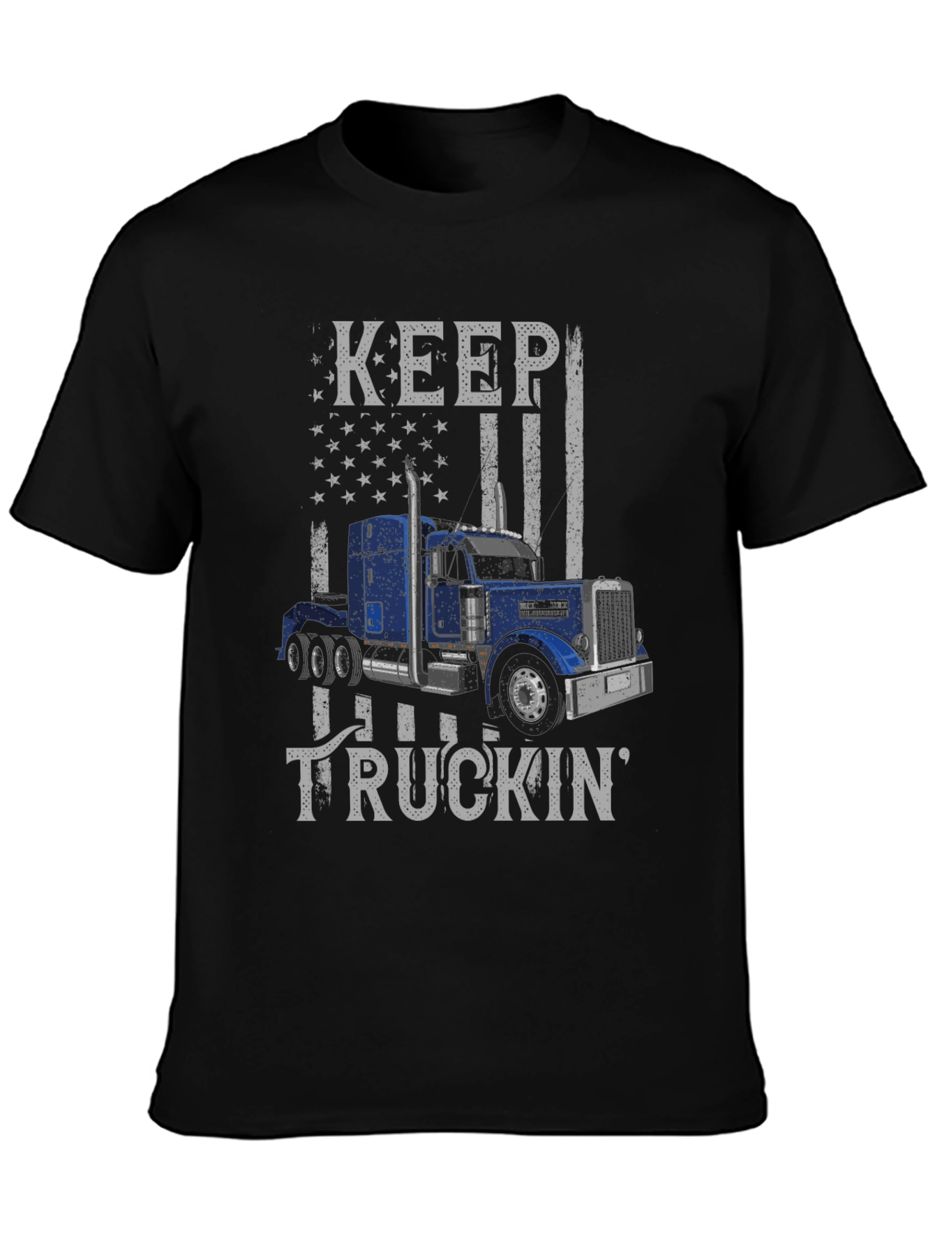 Keep Truckin Graphic Tee - USA Flag
