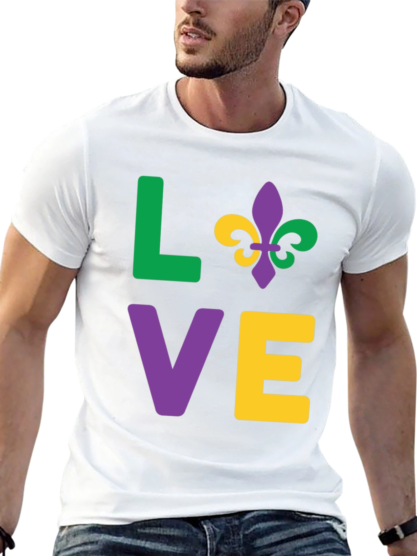 Mardi Gras Love Graphic T-Shirt
