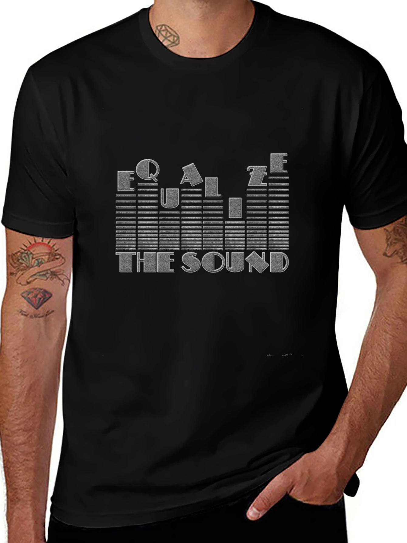Equalize The Sound Graphic T-Shirt - Black