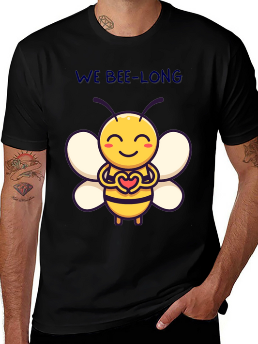 We Bee-Long Cute Bee Graphic T-Shirt