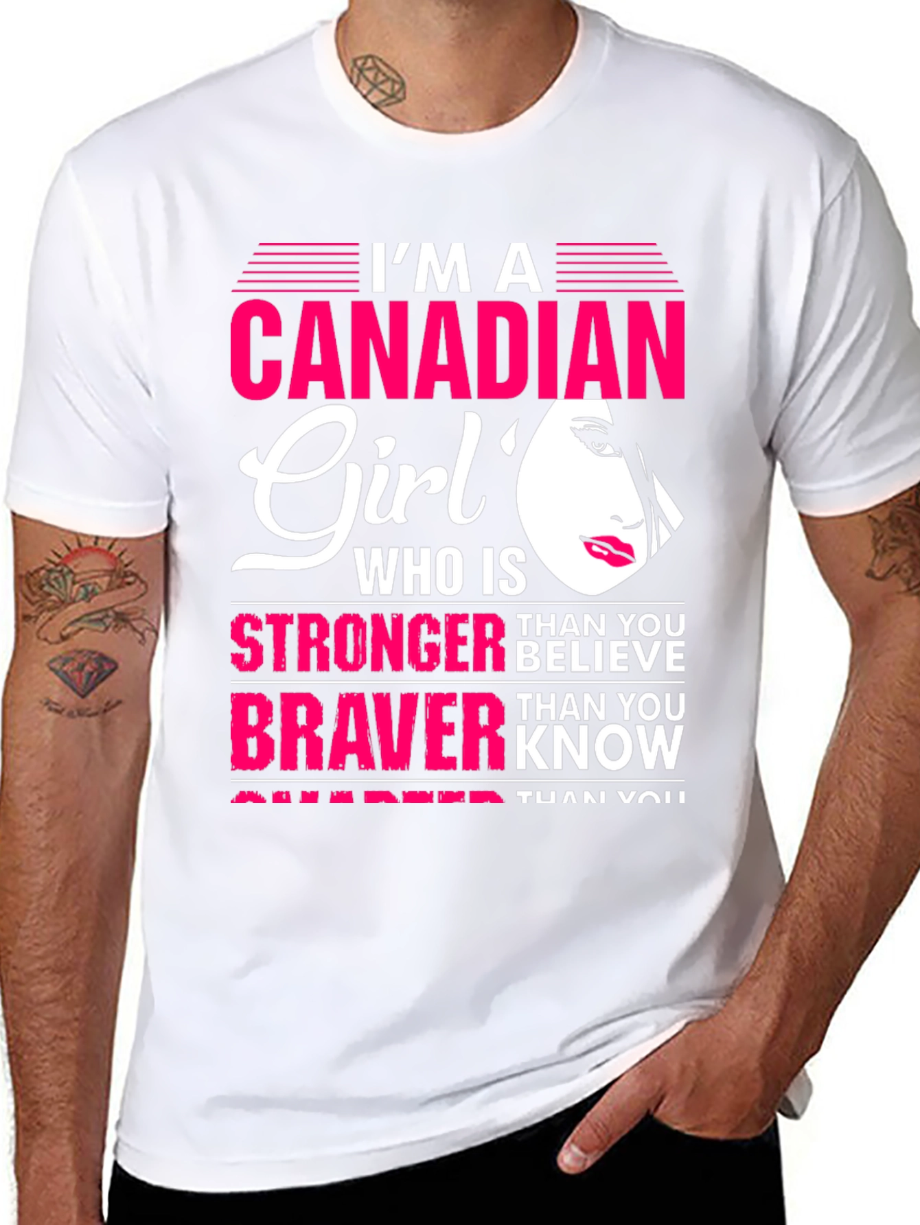 Canadian Girl Graphic Tee - Strong Brave & Smart
