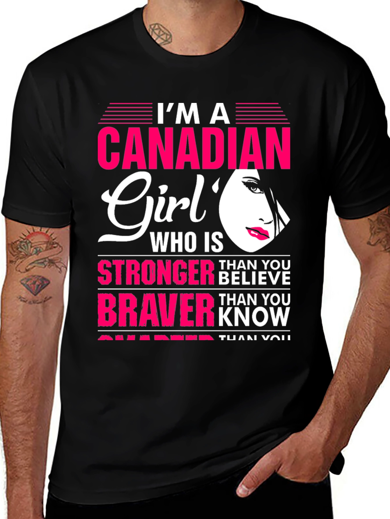 Canadian Girl Graphic Tee - Strong Brave & Smart