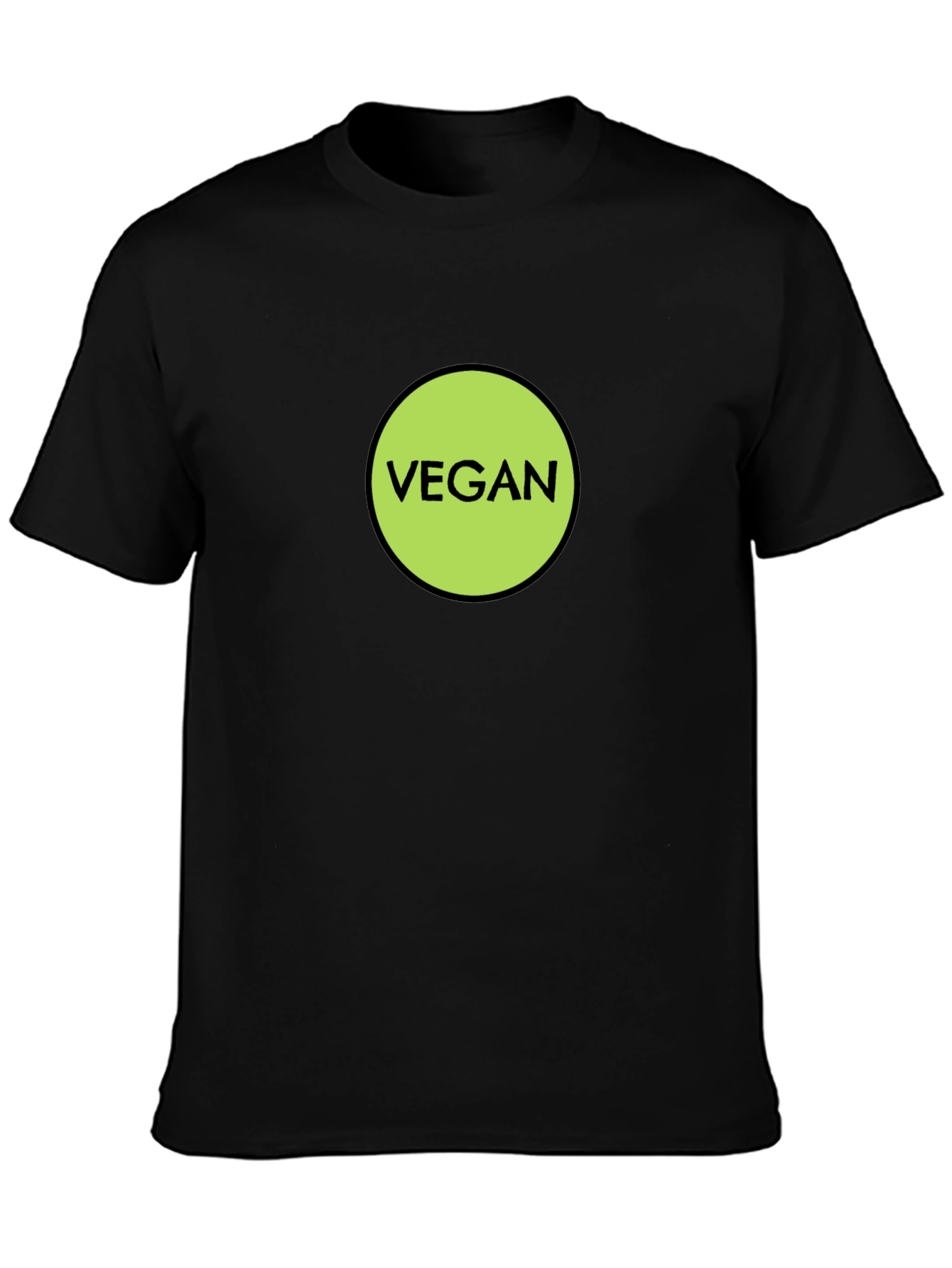 Vegan Statement T-Shirt - Black Cotton Tee
