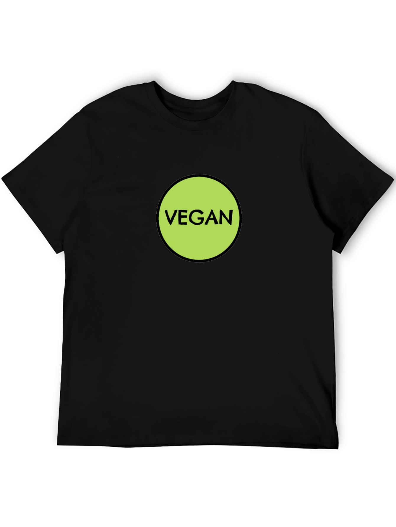 Vegan Statement T-Shirt - Black Cotton Tee