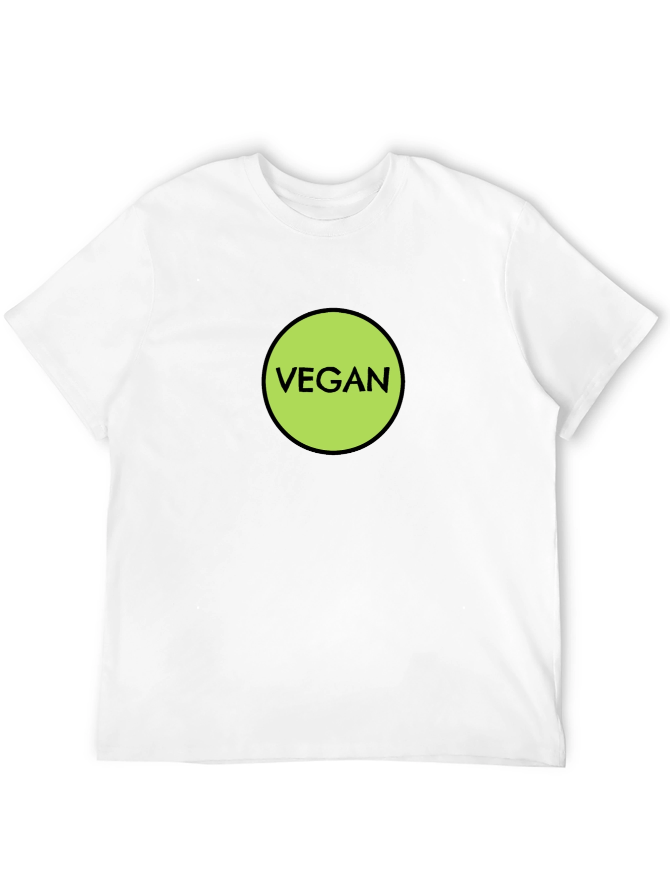 Vegan Statement T-Shirt - Black Cotton Tee