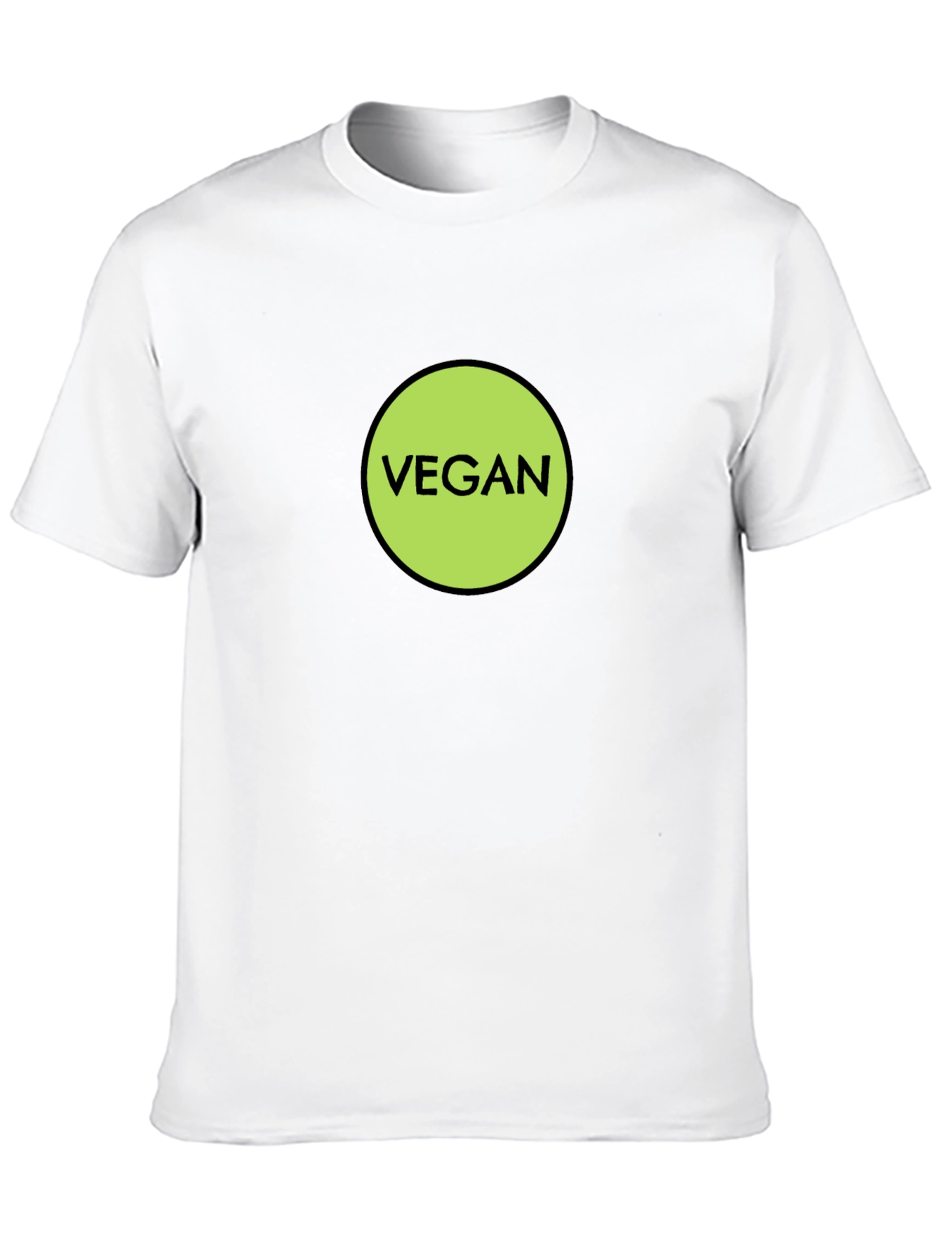 Vegan Statement T-Shirt - Black Cotton Tee