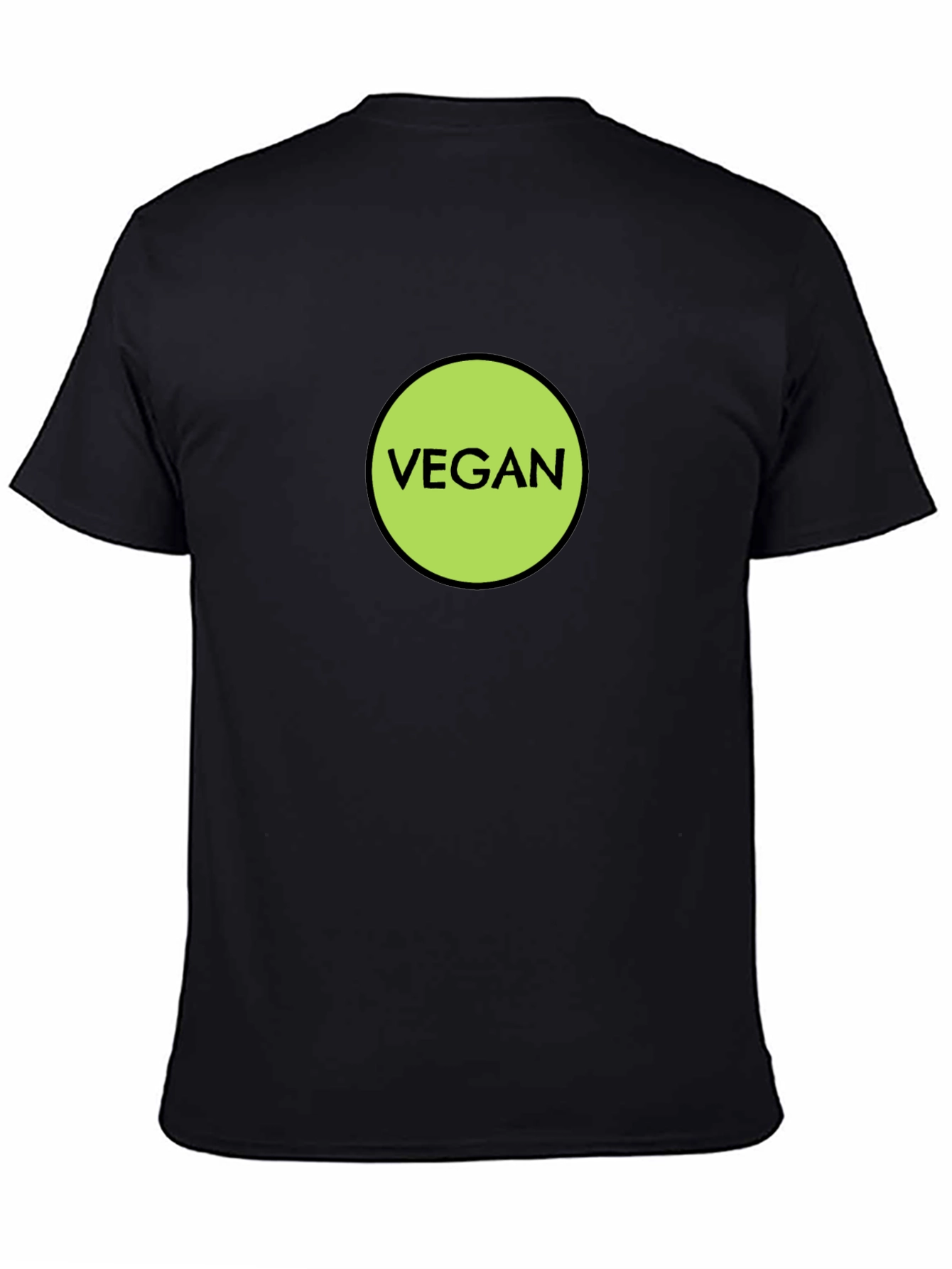 Vegan Statement T-Shirt - Black Cotton Tee