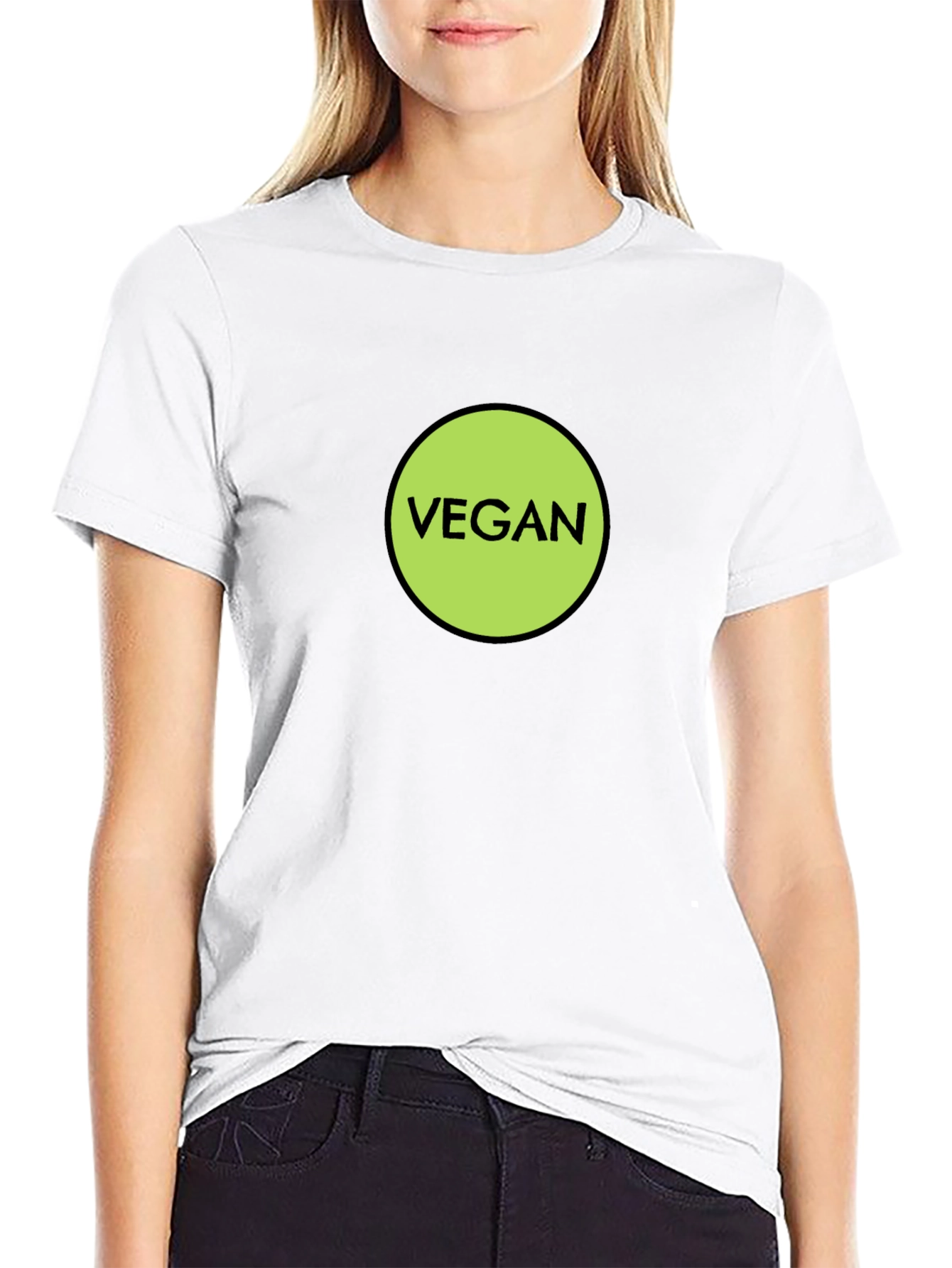 Vegan Statement T-Shirt - Black Cotton Tee