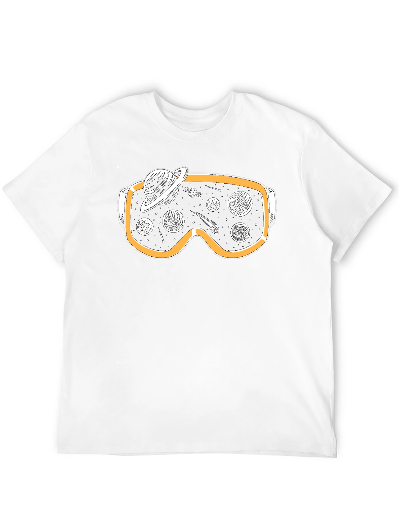 Space Goggles Graphic Tee - Black Cotton Blend