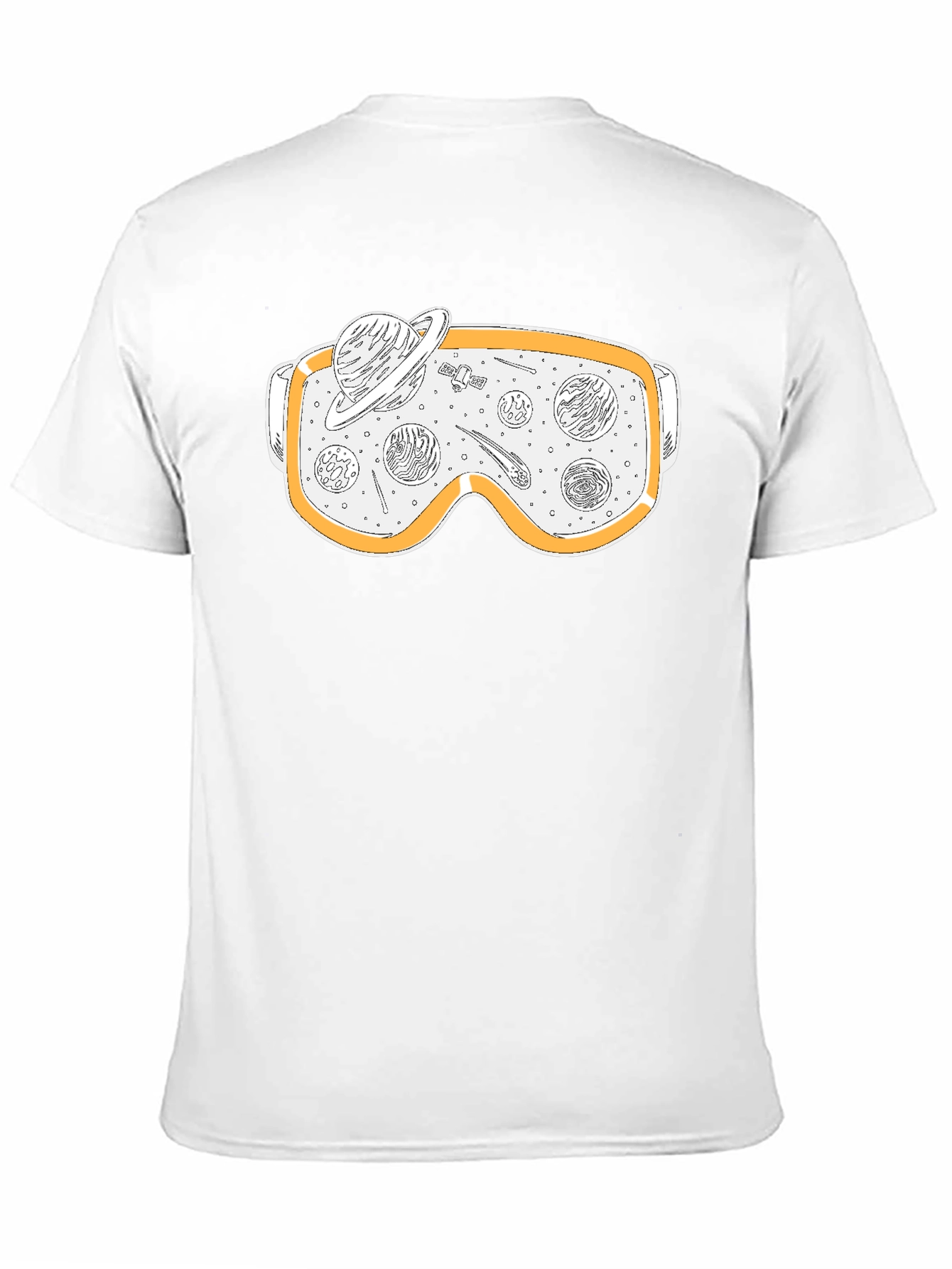 Space Goggles Graphic Tee - Black Cotton Blend