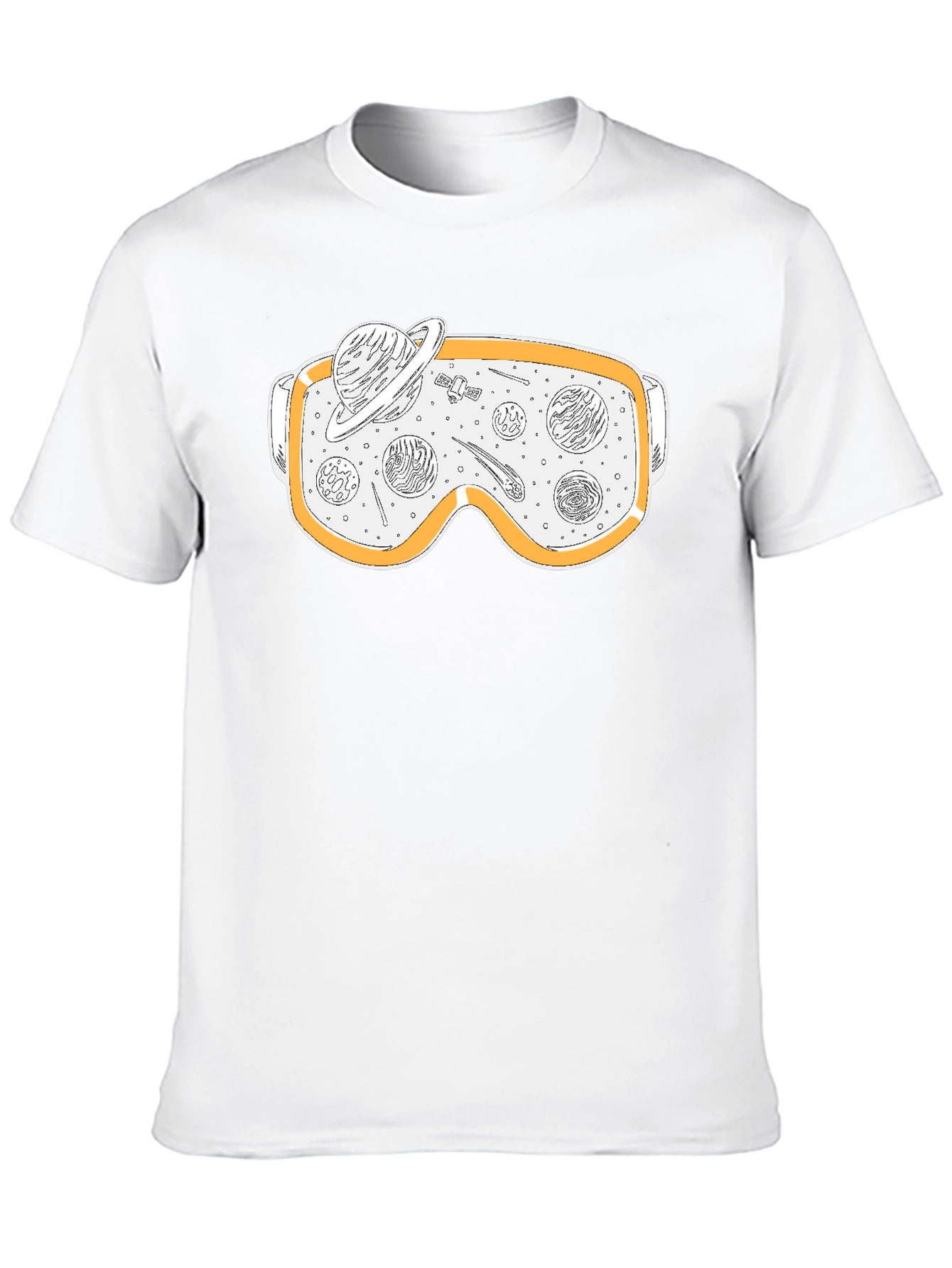 Space Goggles Graphic Tee - Black Cotton Blend