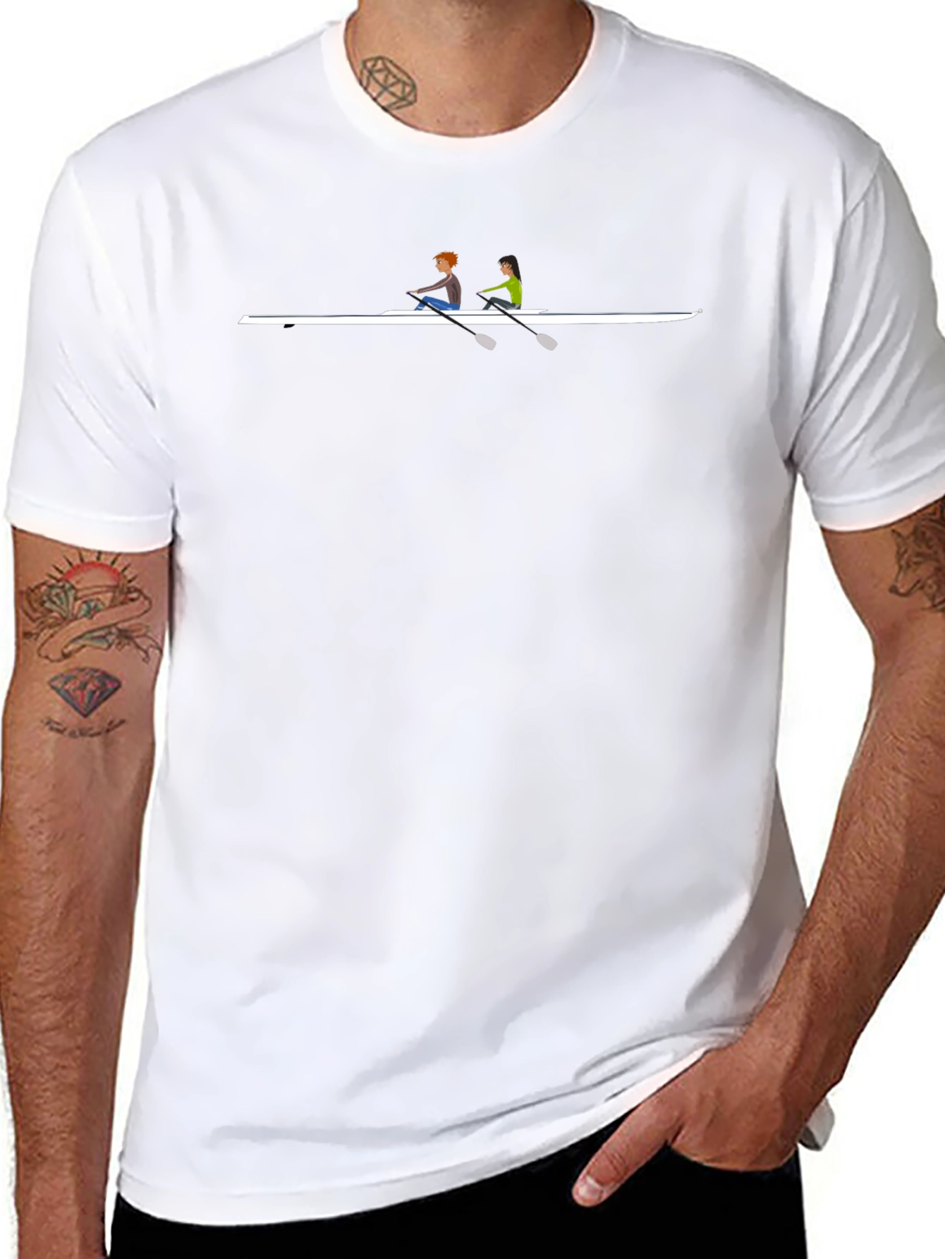 Rowing Team Black T-Shirt