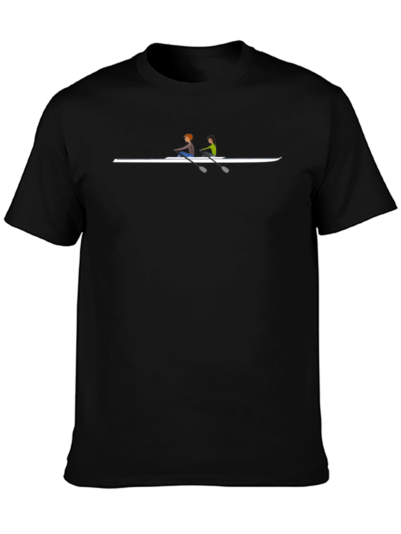 Rowing Team Black T-Shirt