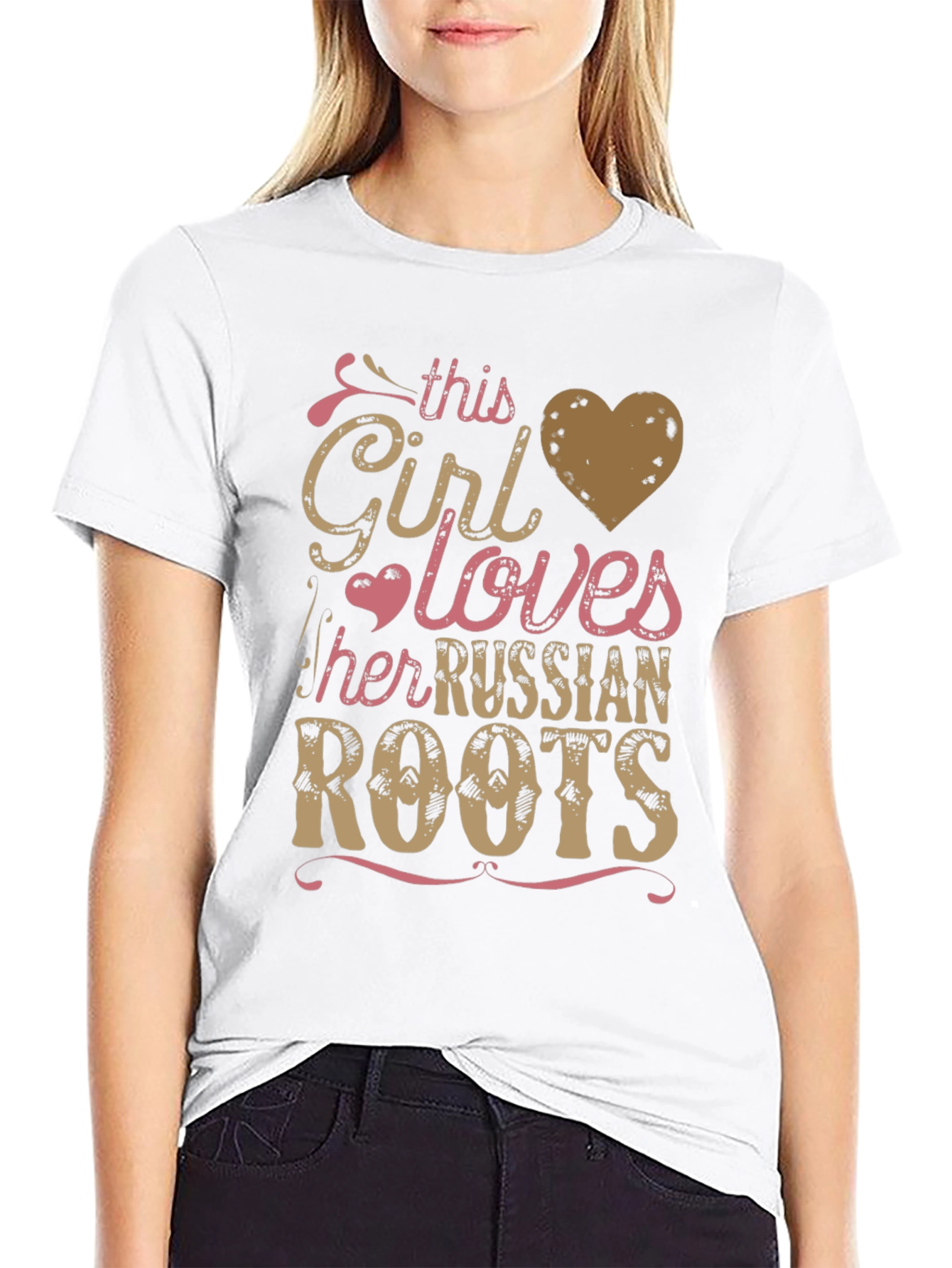 Russian Roots T-Shirt - Girl Loves Russia Tee