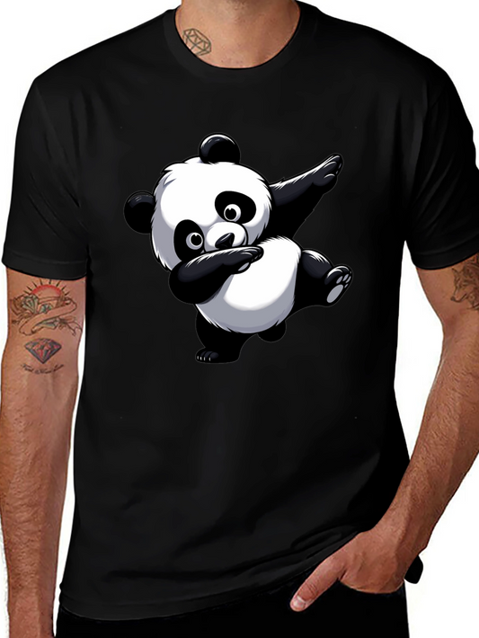 Dabbing Panda Graphic Tee - Black