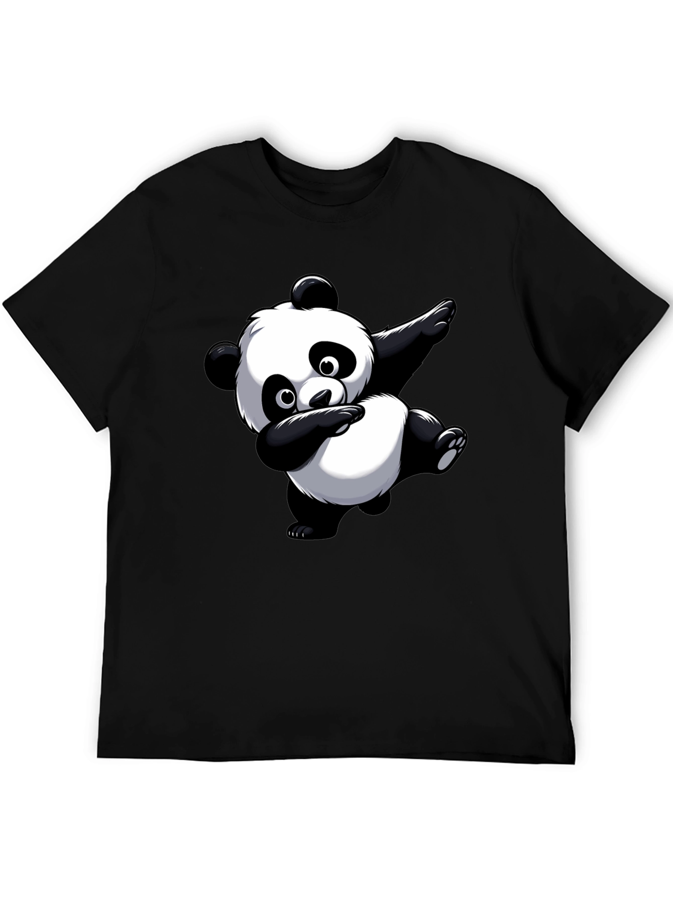 Dabbing Panda Graphic Tee - Black