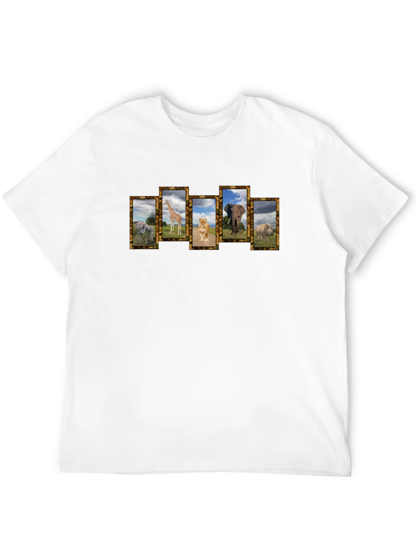 Safari Animal Print Black Graphic Tee