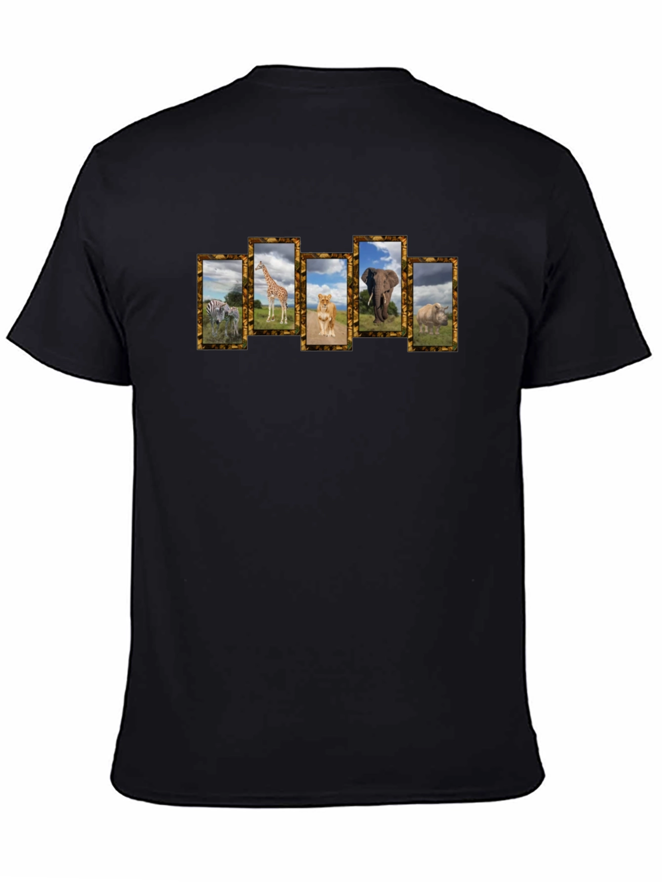 Safari Animal Print Black Graphic Tee