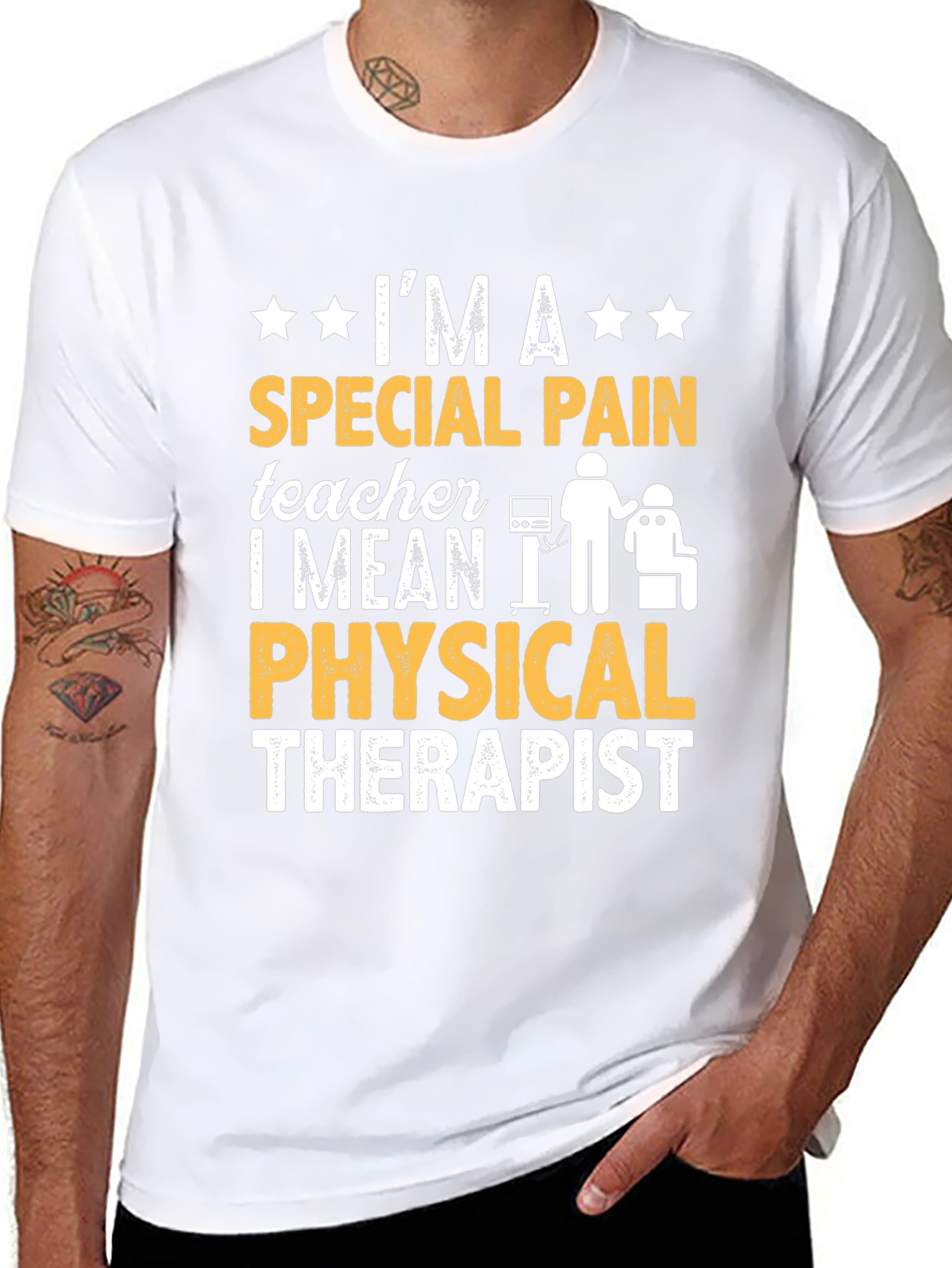 Special Pain Teacher Physical Therapist Black T-Shirt