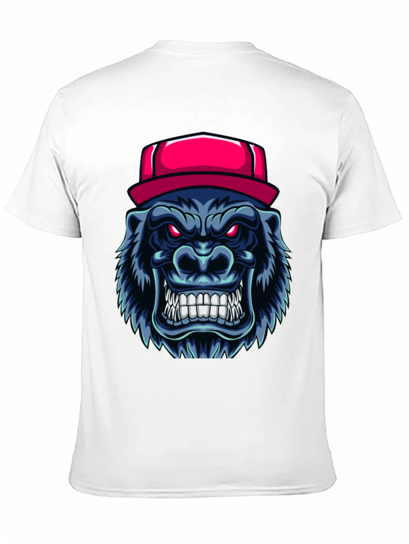 Cool Gorilla Head with Hat Graphic T-Shirt