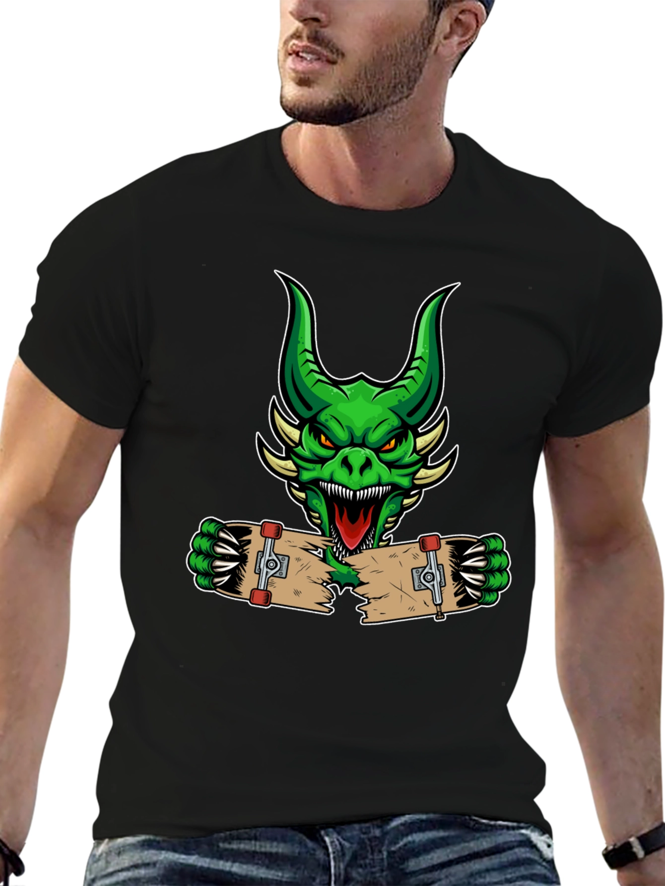 Dragon Skateboard Graphic Tee