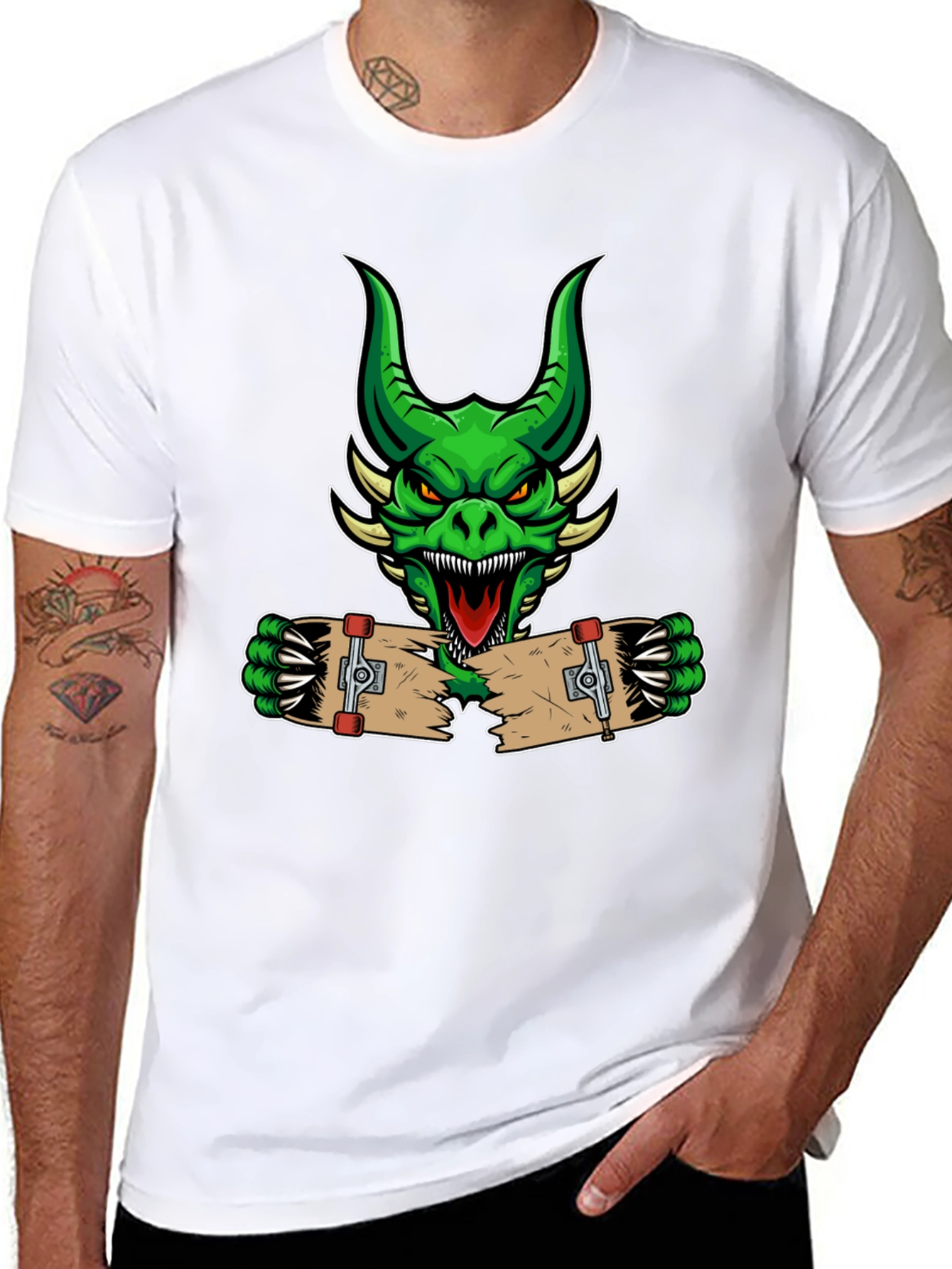 Dragon Skateboard Graphic Tee