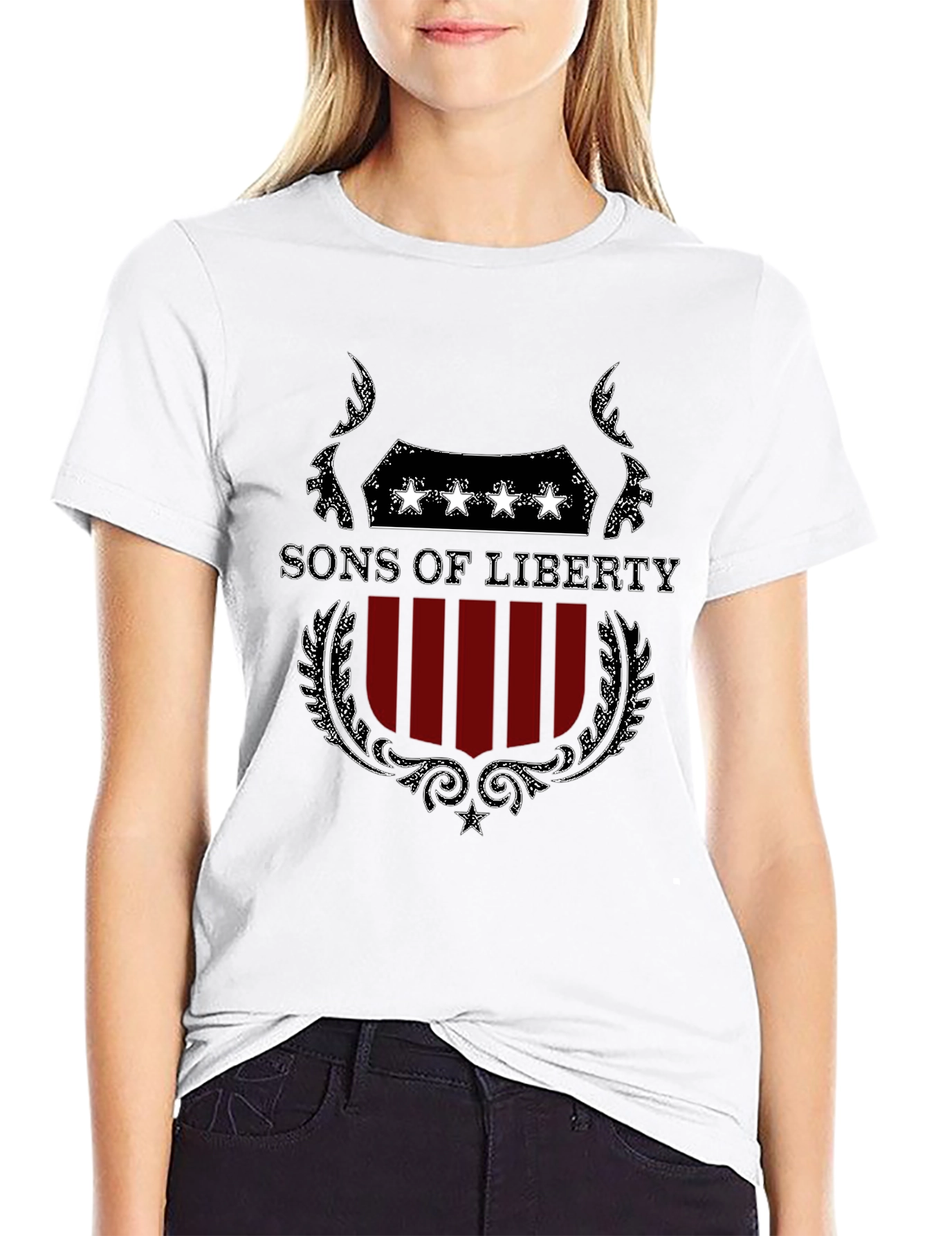 Sons of Liberty Graphic T-Shirt - Patriotic Design