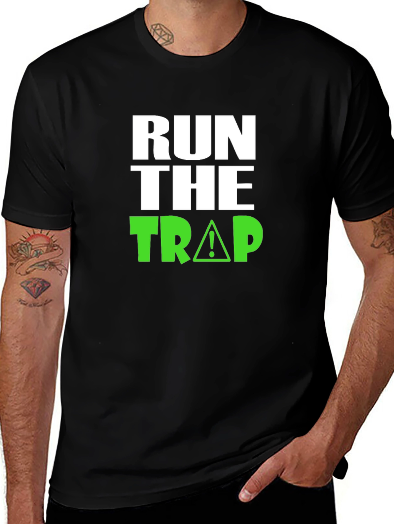Run The Trap Graphic Tee - Black