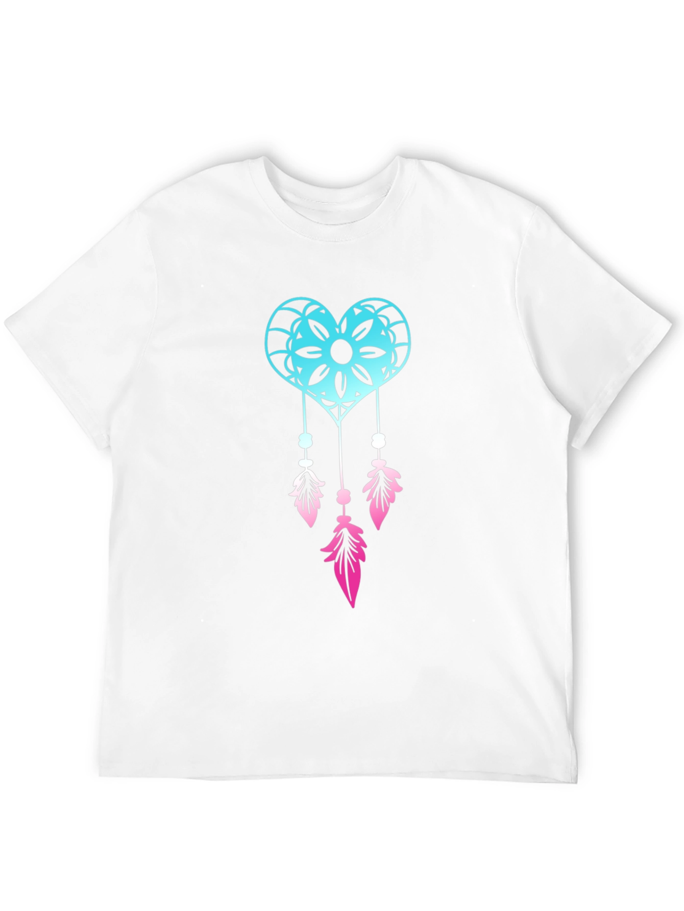 Dreamcatcher Heart Graphic Tee - Black Cotton Blend