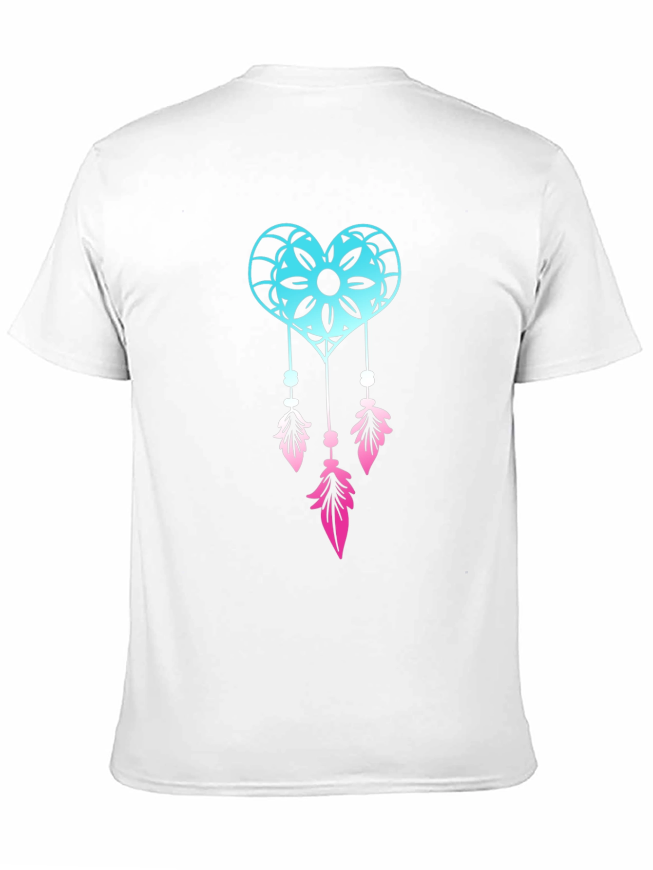 Dreamcatcher Heart Graphic Tee - Black Cotton Blend