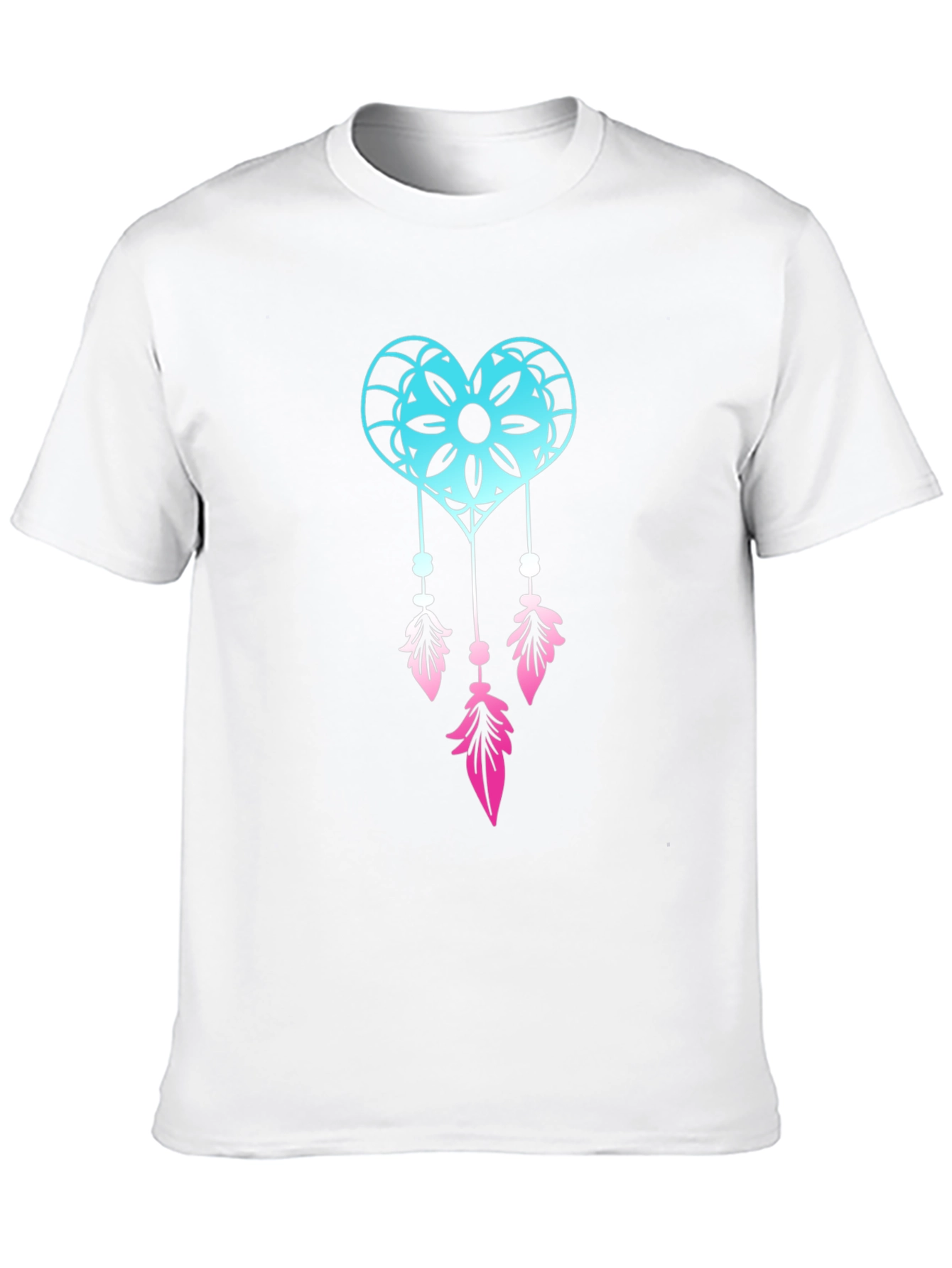 Dreamcatcher Heart Graphic Tee - Black Cotton Blend