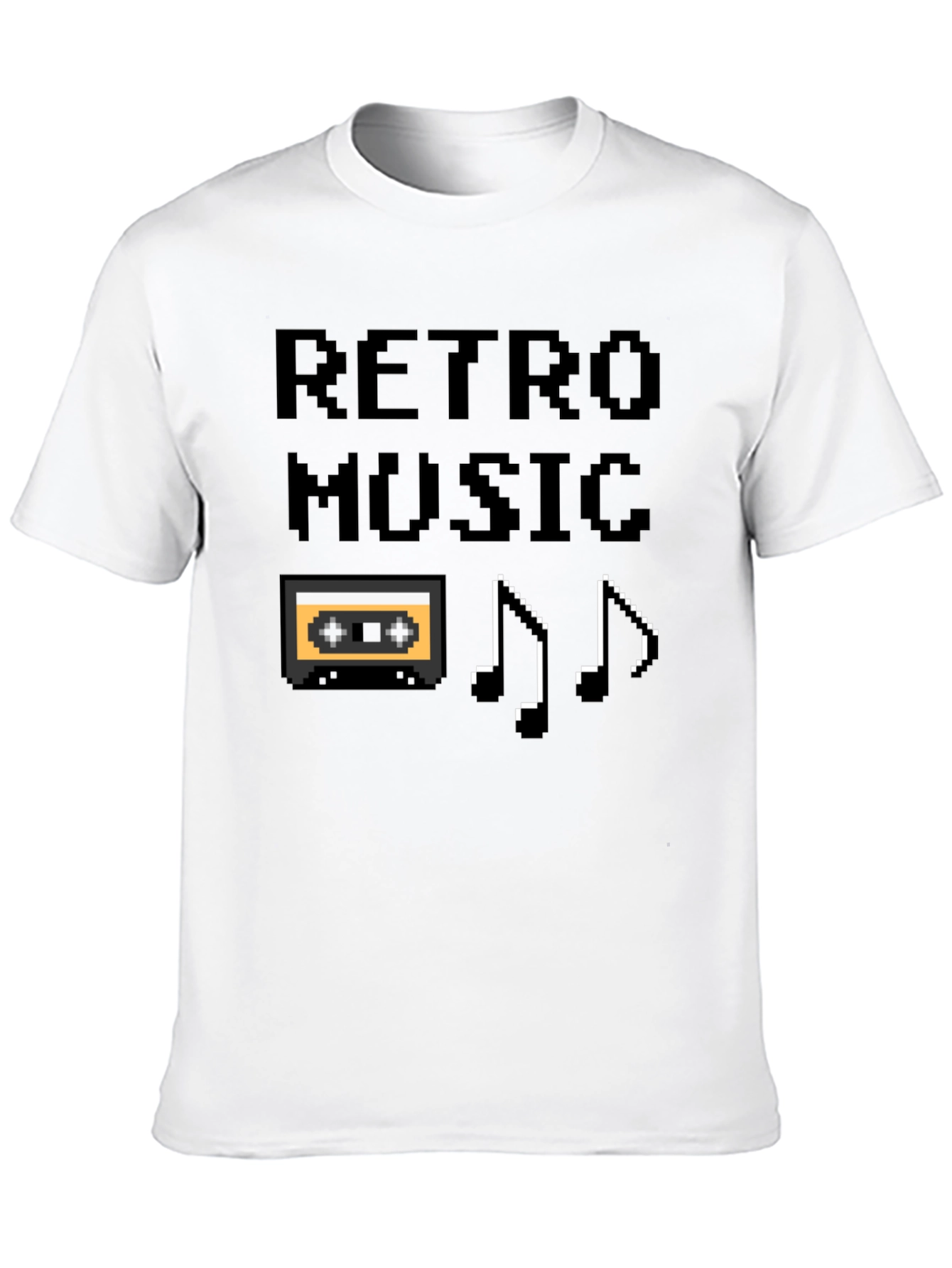 Retro Music Pixel Art Graphic T-Shirt