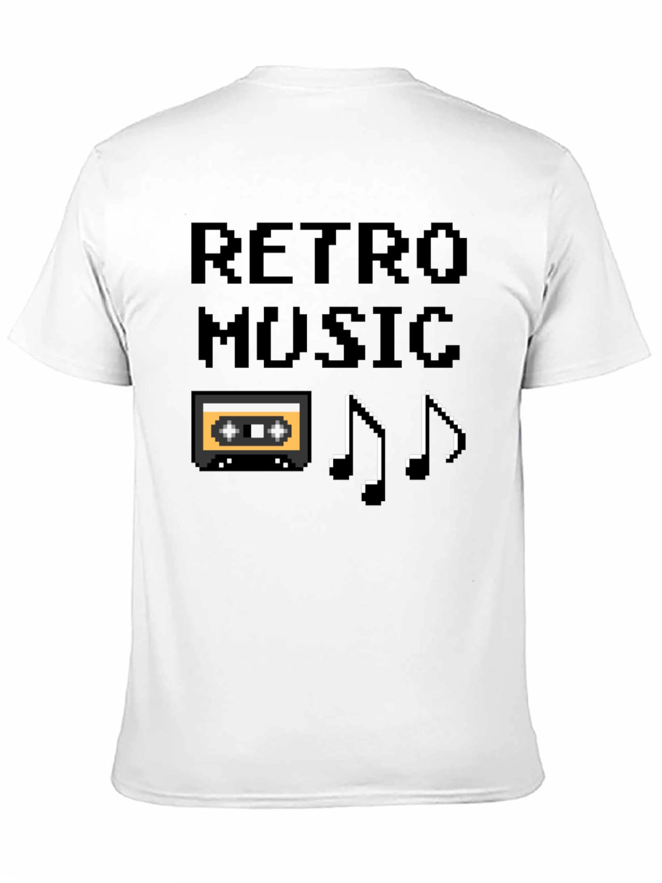 Retro Music Pixel Art Graphic T-Shirt