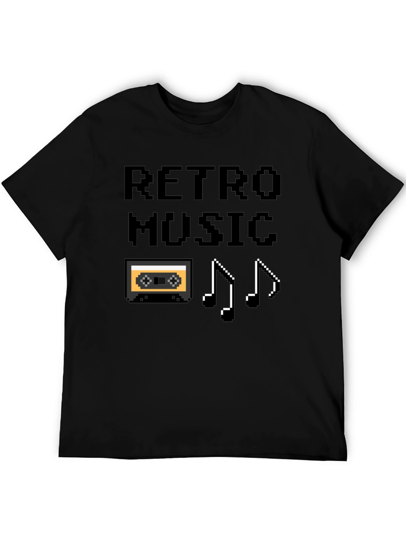 Retro Music Pixel Art Graphic T-Shirt