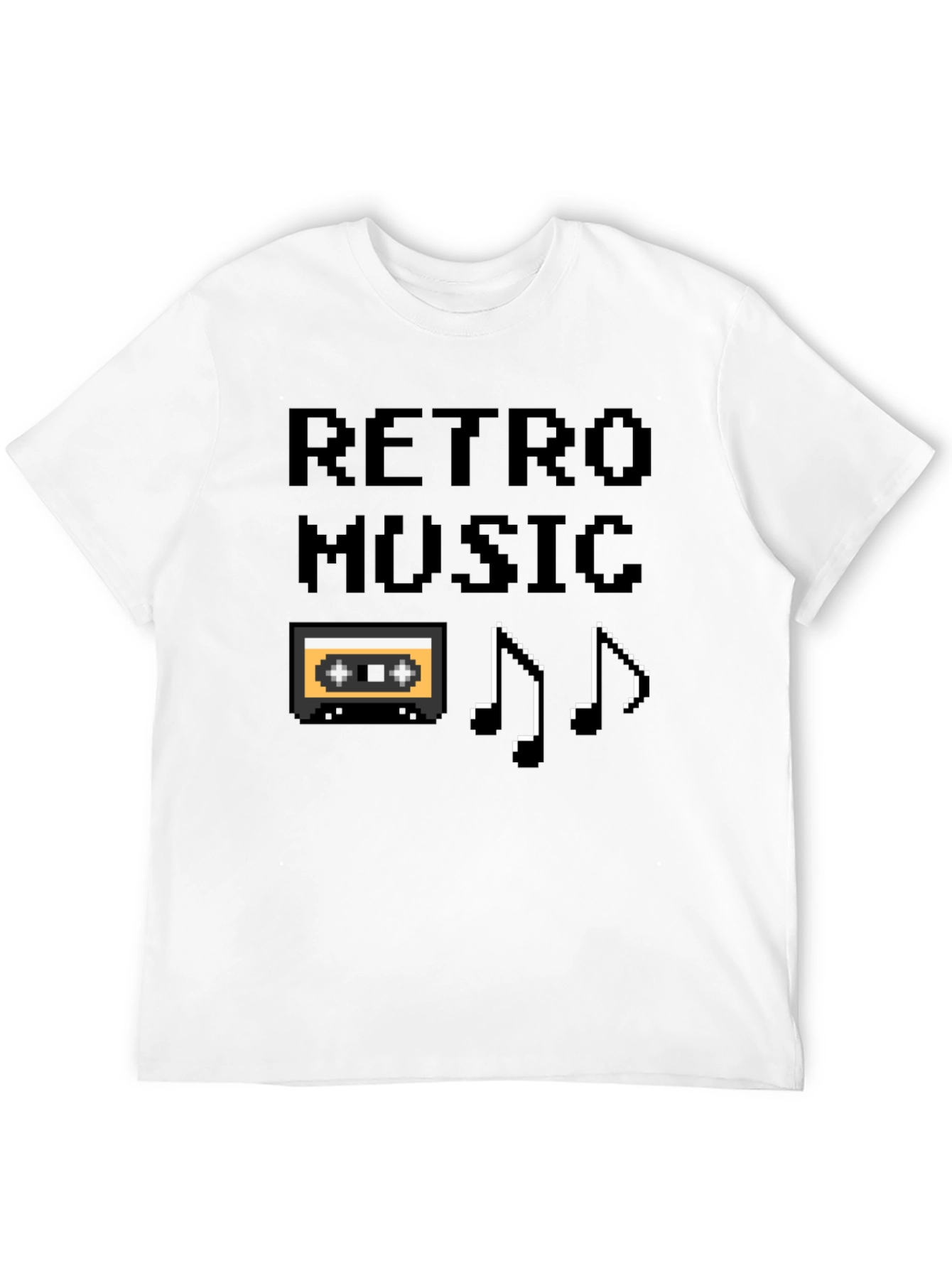 Retro Music Pixel Art Graphic T-Shirt