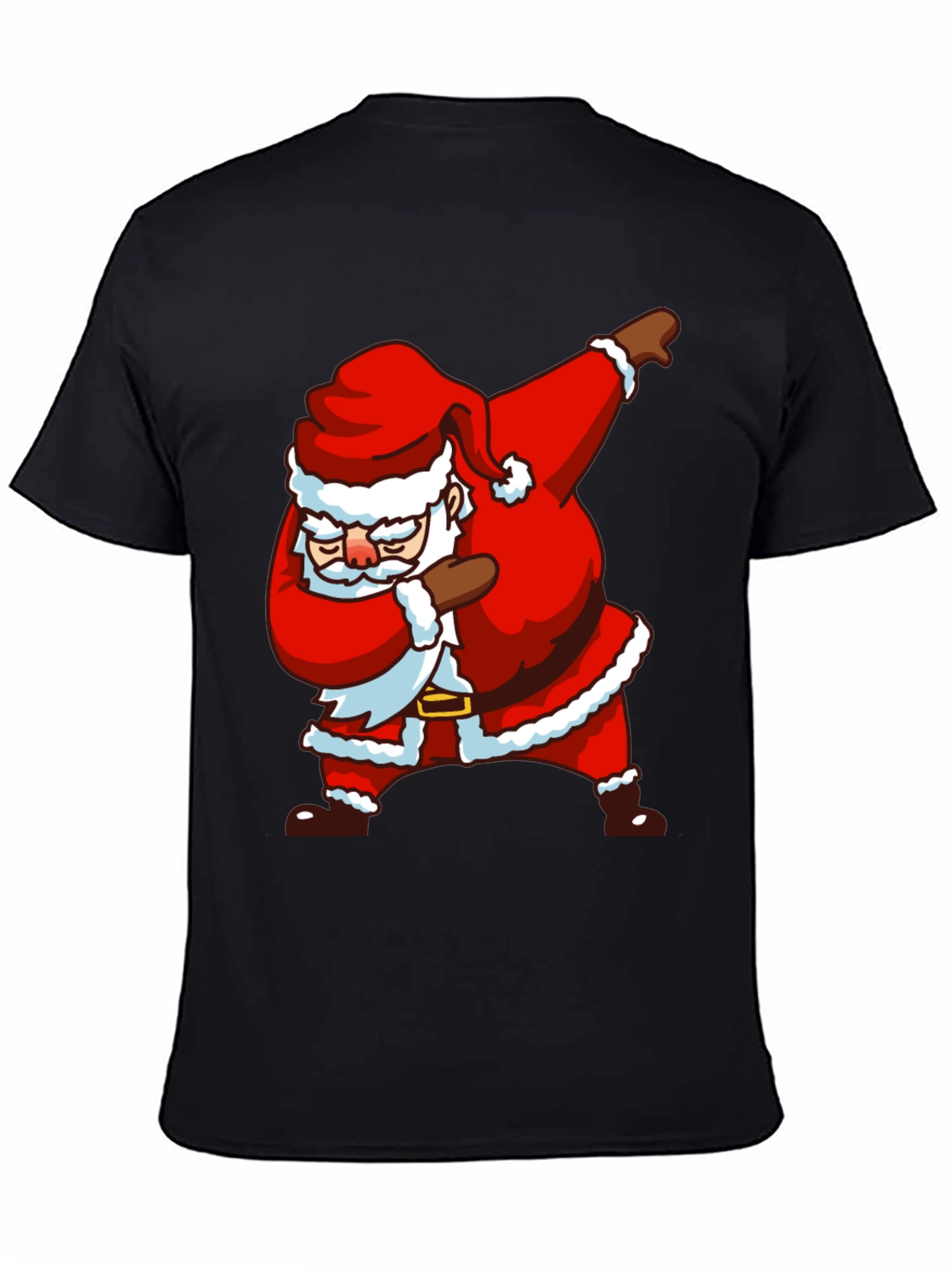 Dabbing Santa Black T-Shirt - Holiday Cheer