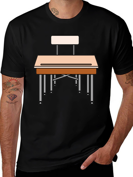 Novelty School Desk Graphic T-Shirt